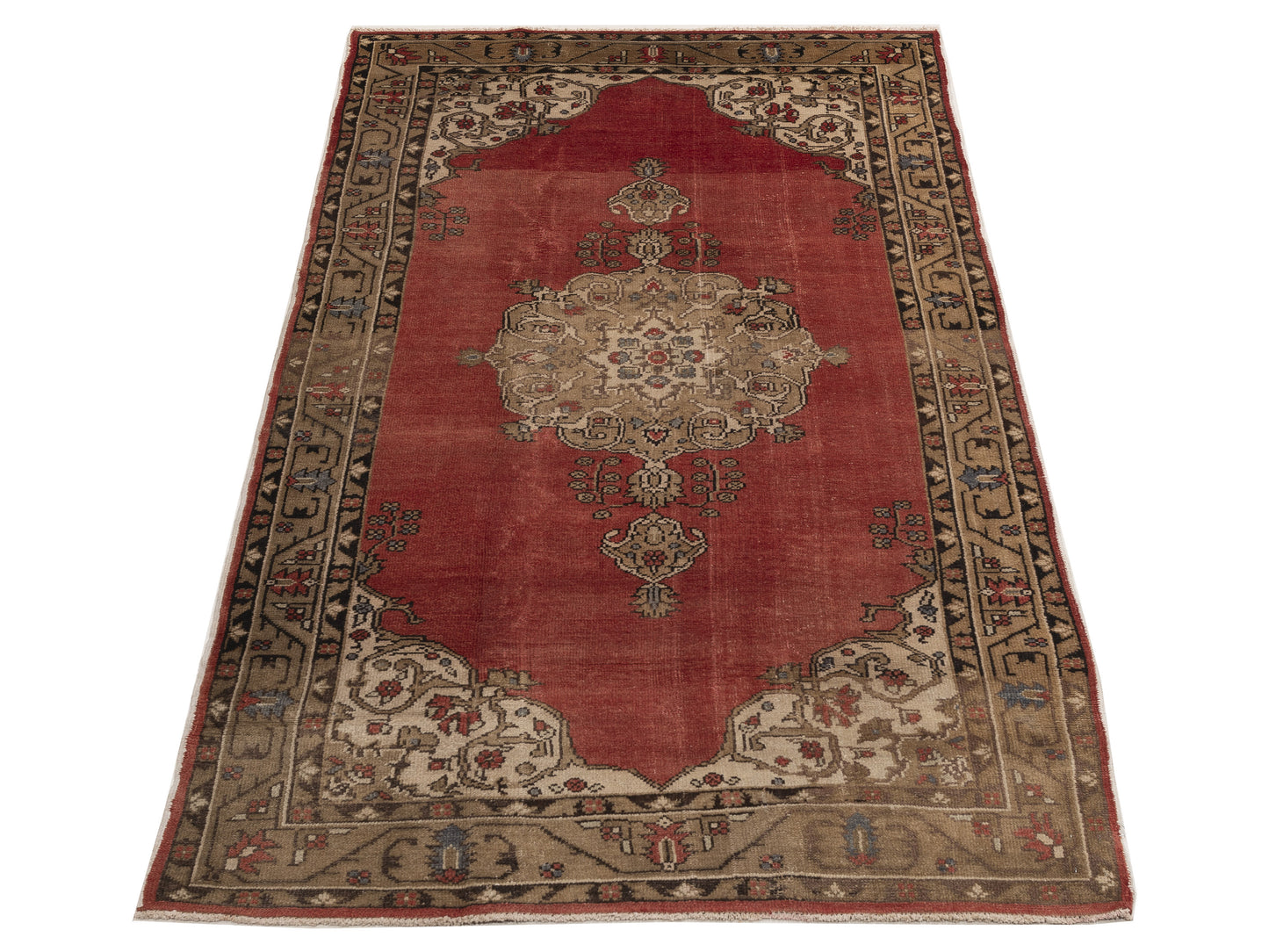 Old Anatolian 154174 Red Brown 4.9x9.6 Hand Knotted Rug