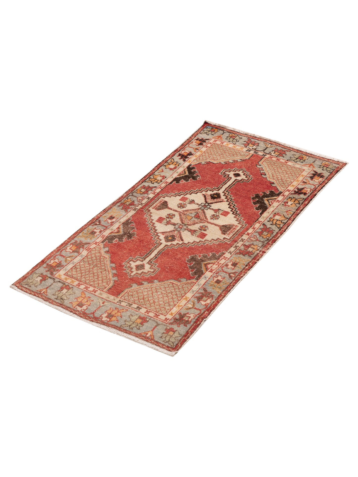 Old Anatolian 154186 Red Gray 2.8x5.2 Hand Knotted Rug
