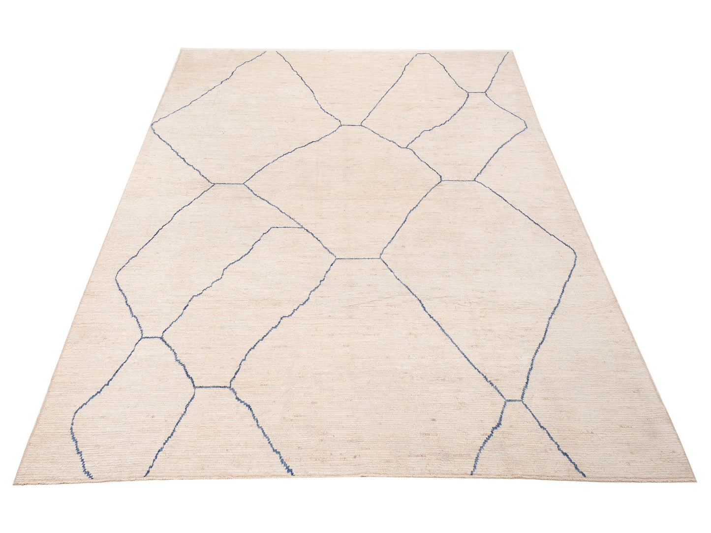 Berber Ivory 12.1x15.8 Hand Knotted Rug