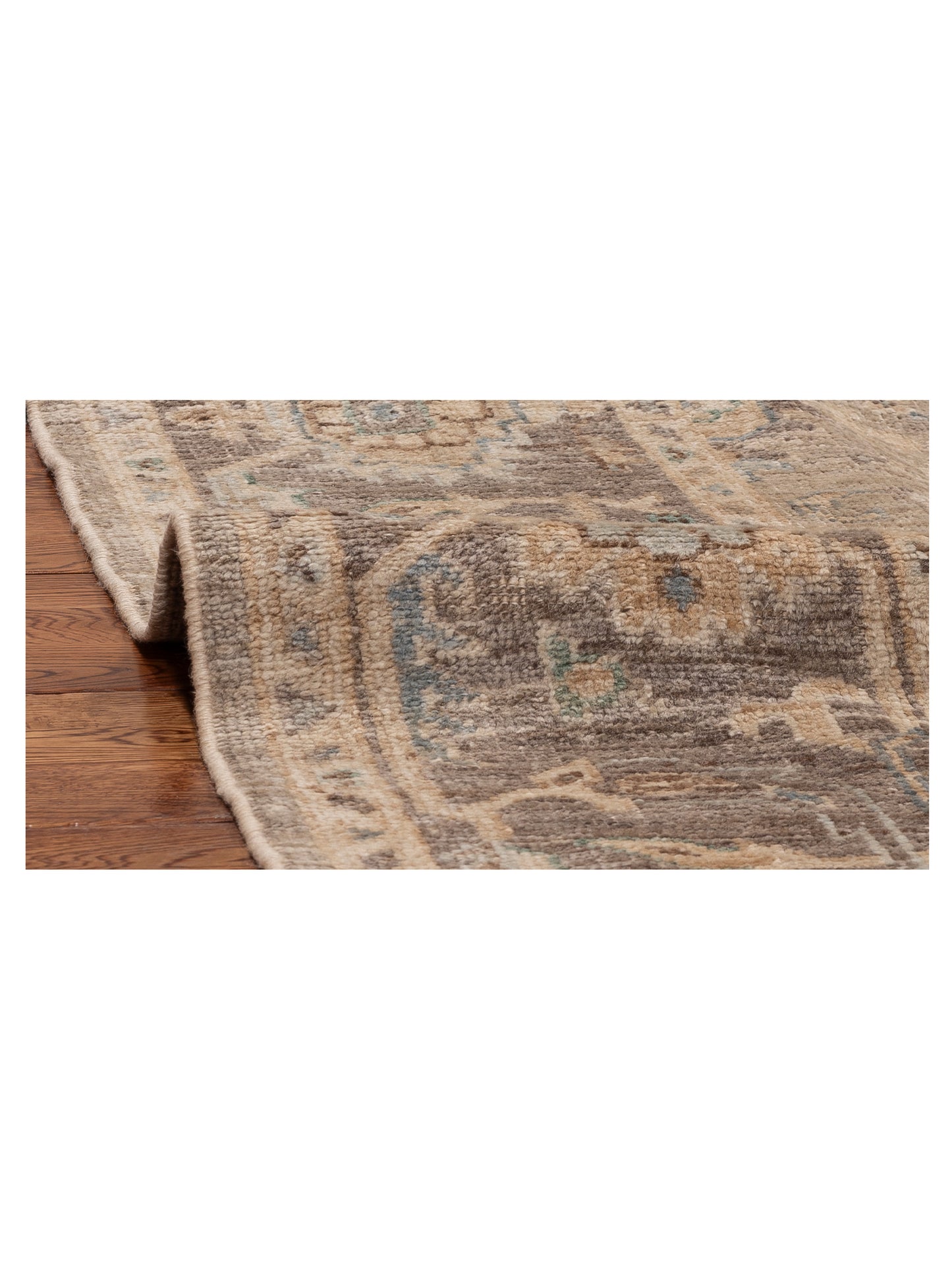 Angora Oushak 154268 Gray Gray 8.4x9.2 Hand Knotted Rug