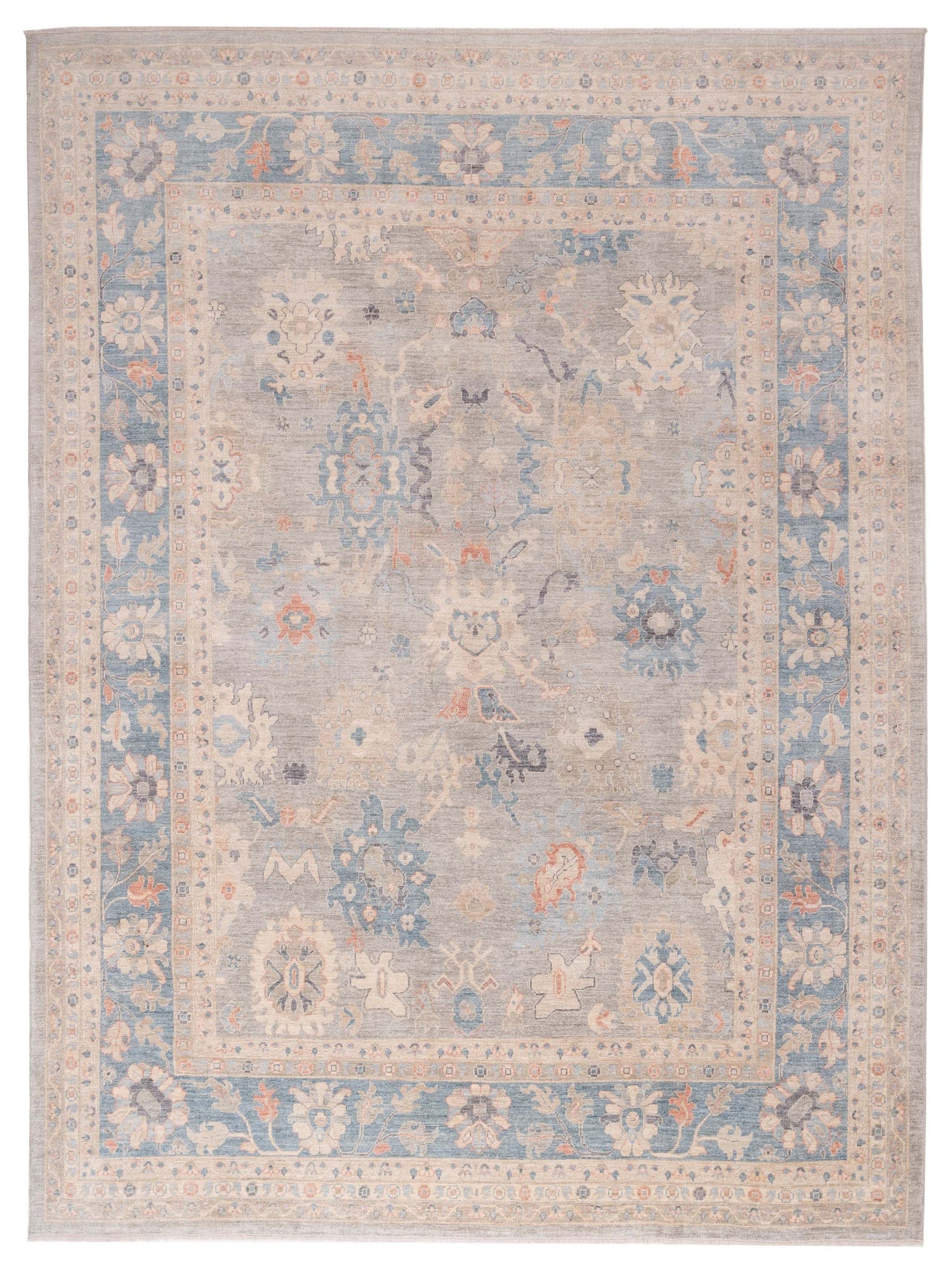 Pasha Anadol Oushak  Gray Blue Traditional