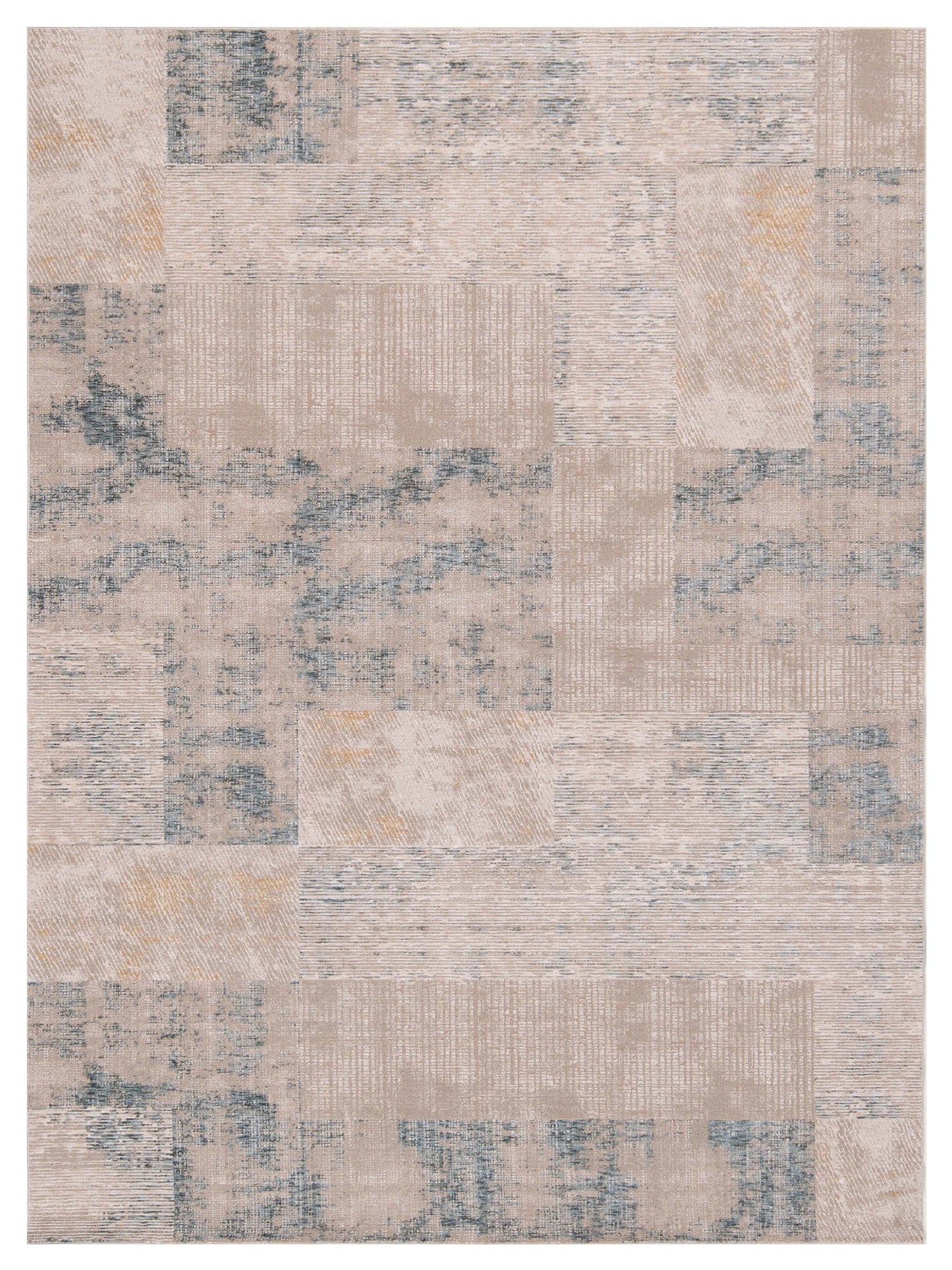 Bergamo Palermo 155188 Beige Blue Contemporary Hand Knotted Rug