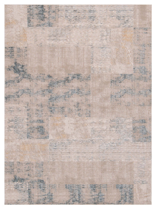 Bergamo Palermo 155188 Beige Blue Contemporary Hand Knotted Rug