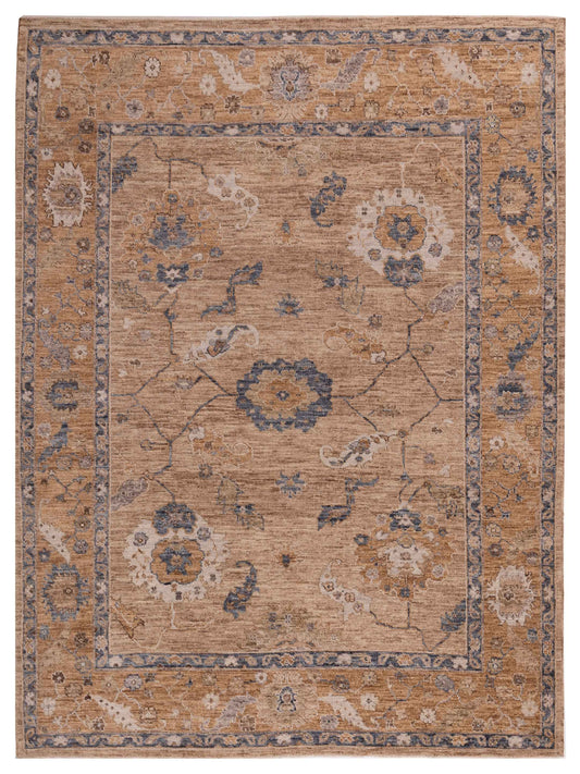 Angora Oushak 156055 Gold Gold 8x9.10 Hand Knotted Rug