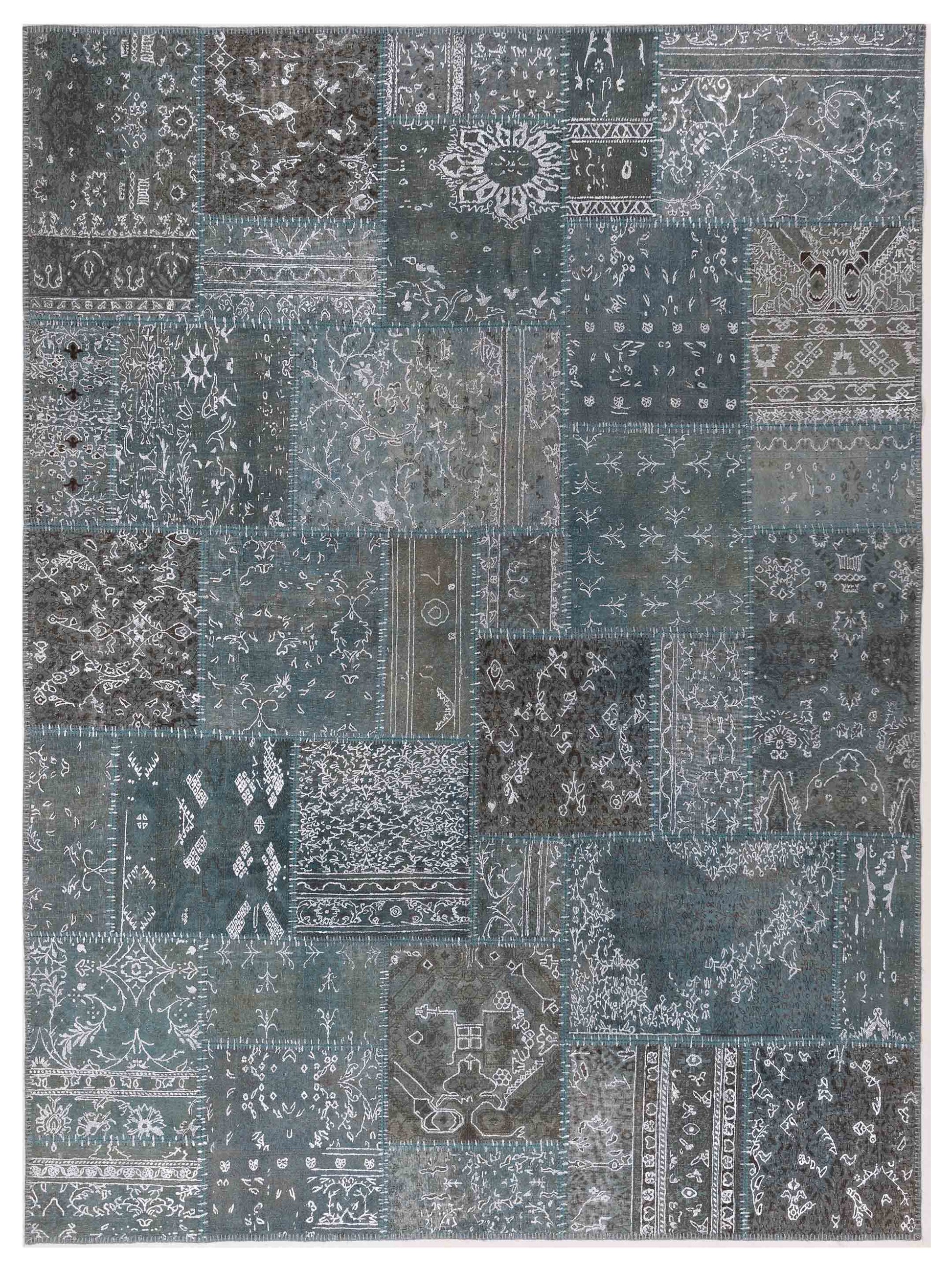 Pasha Turkish Vestige Patchwork  Blue  Contemporary