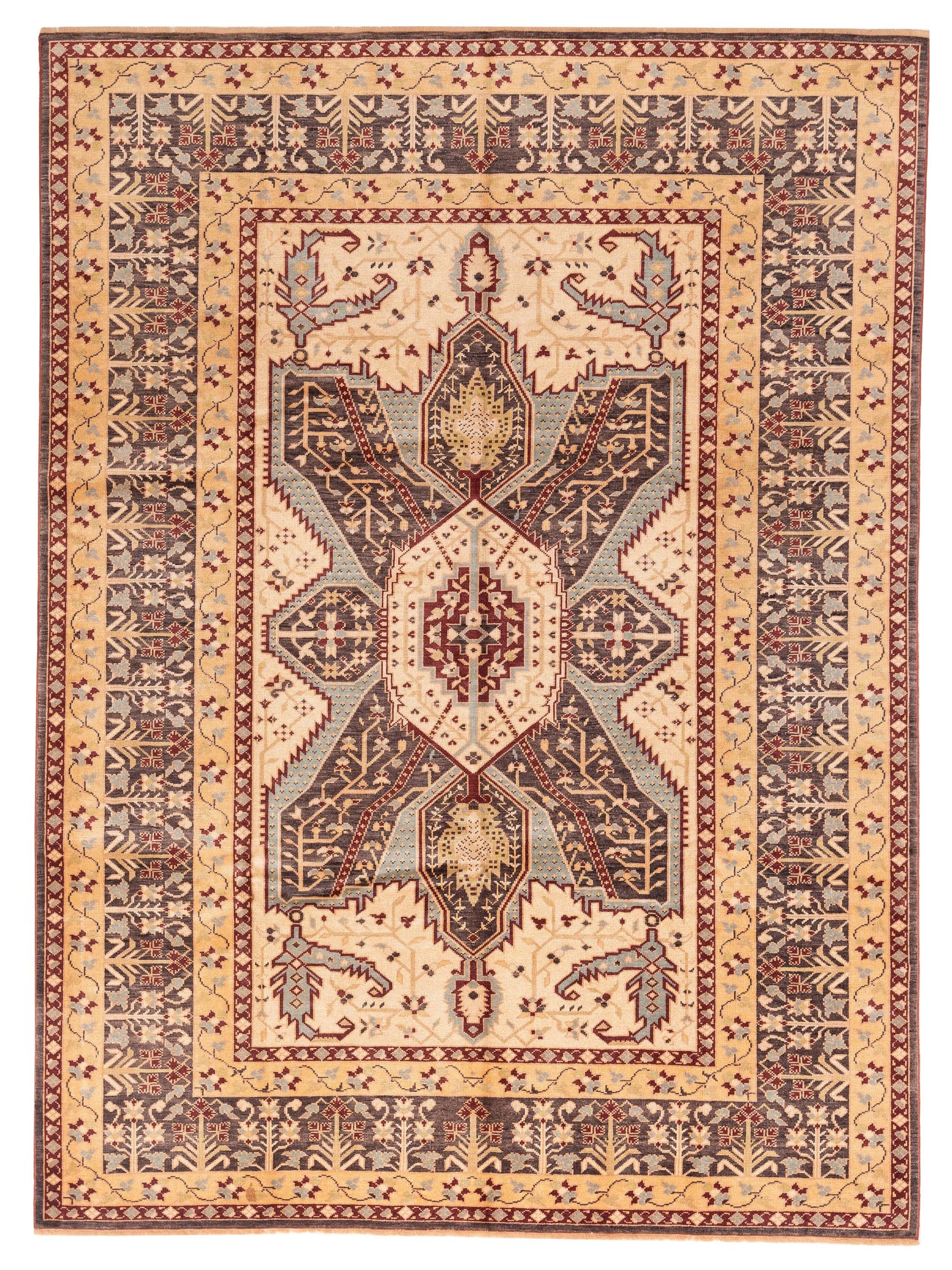 Pasha Antique Loom  Cream Brown Traditional