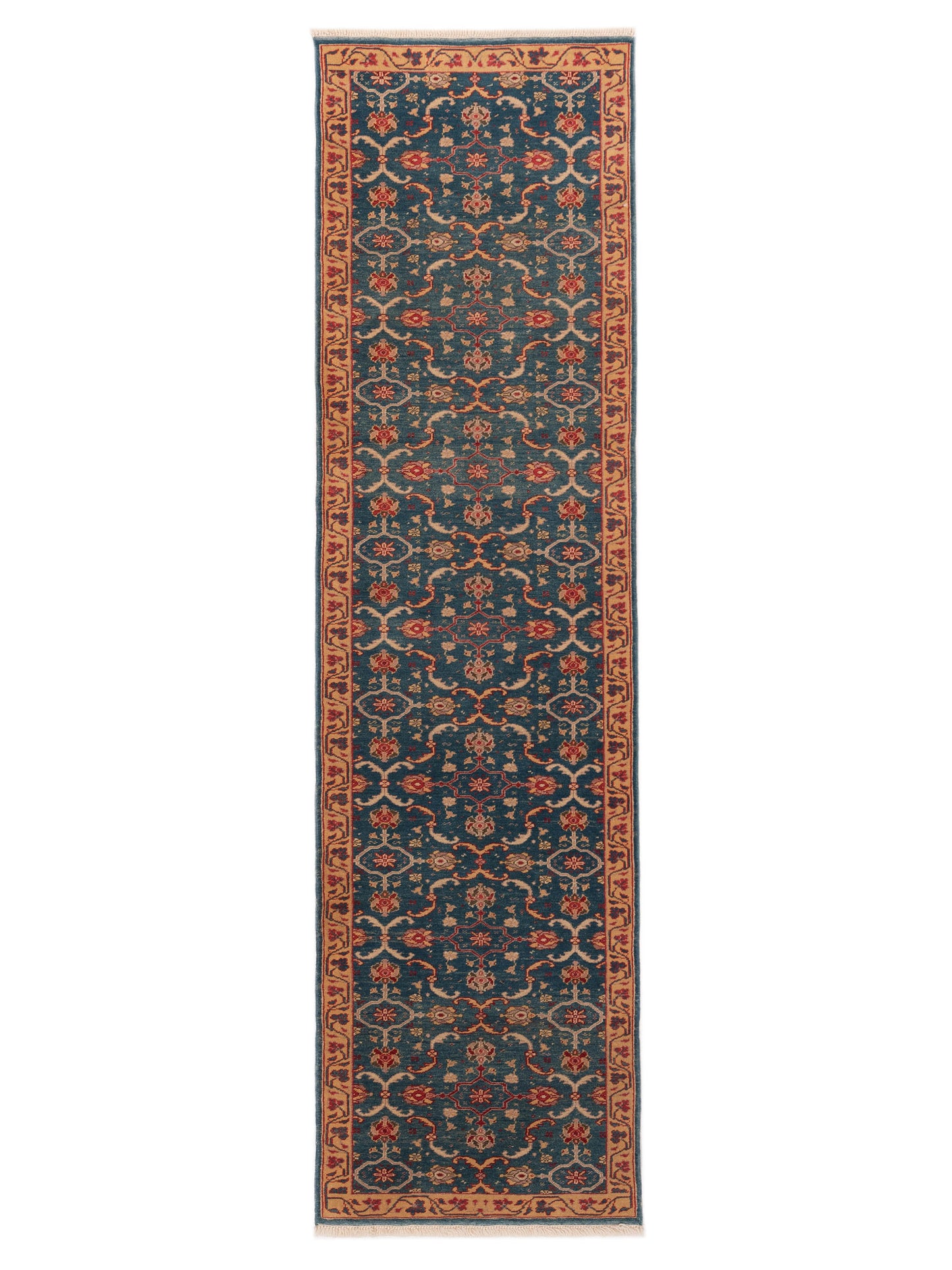 Pasha Antique Loom  Teal Blue Beige Traditional