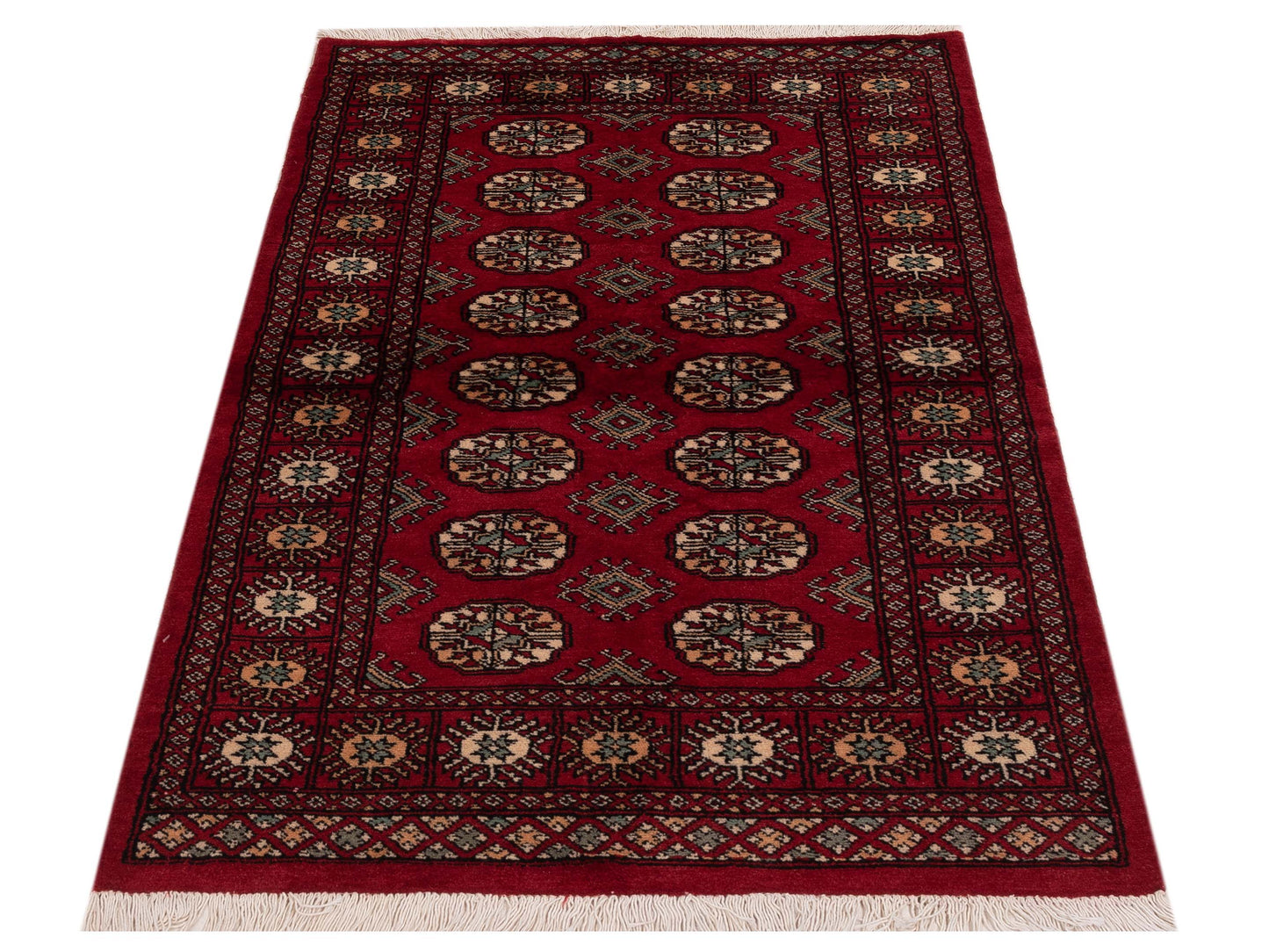 Bokhara 145570 Red Red 3.1x5.2 Hand Knotted Rug