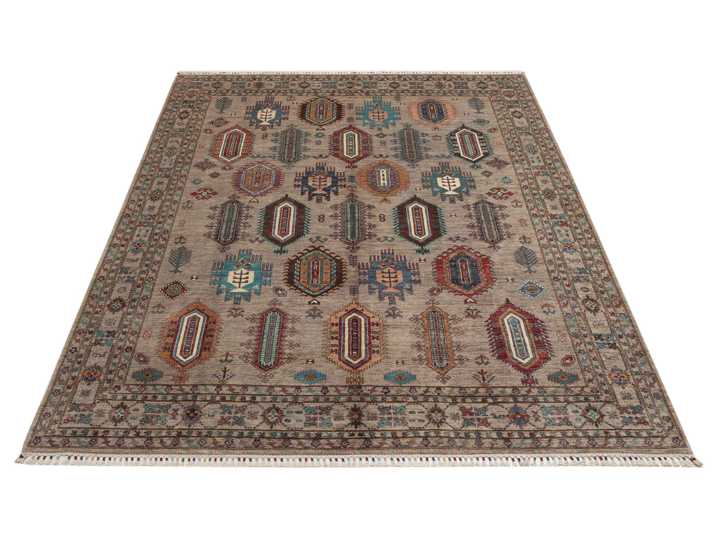 Sultan 152306 Multi Multi 8.10x11.8 Hand Knotted Rug