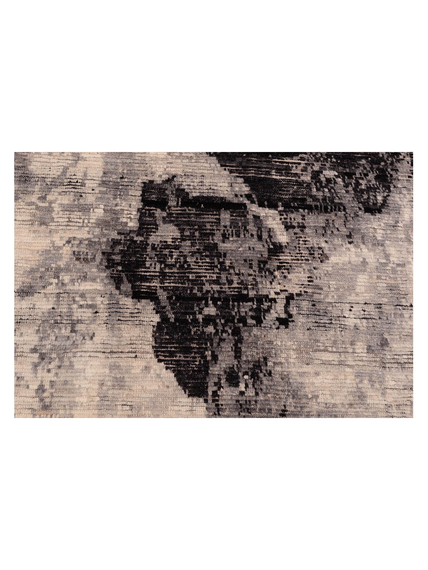 Berber Myra Ivory Black 5.11x8.8 Hand Knotted Rug