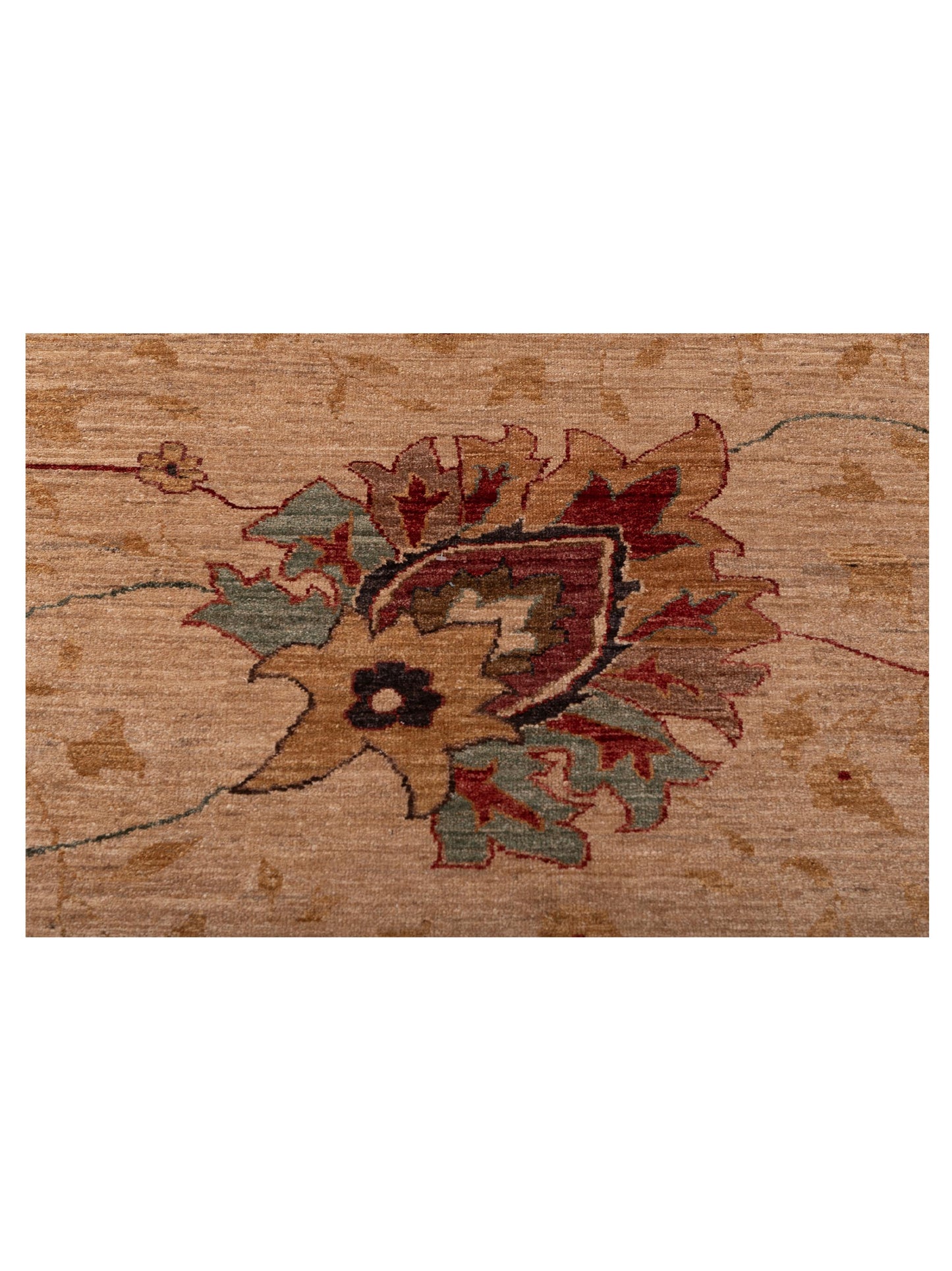 Elvan Tamer Beige Red 12.2x17.8 Hand Knotted Rug