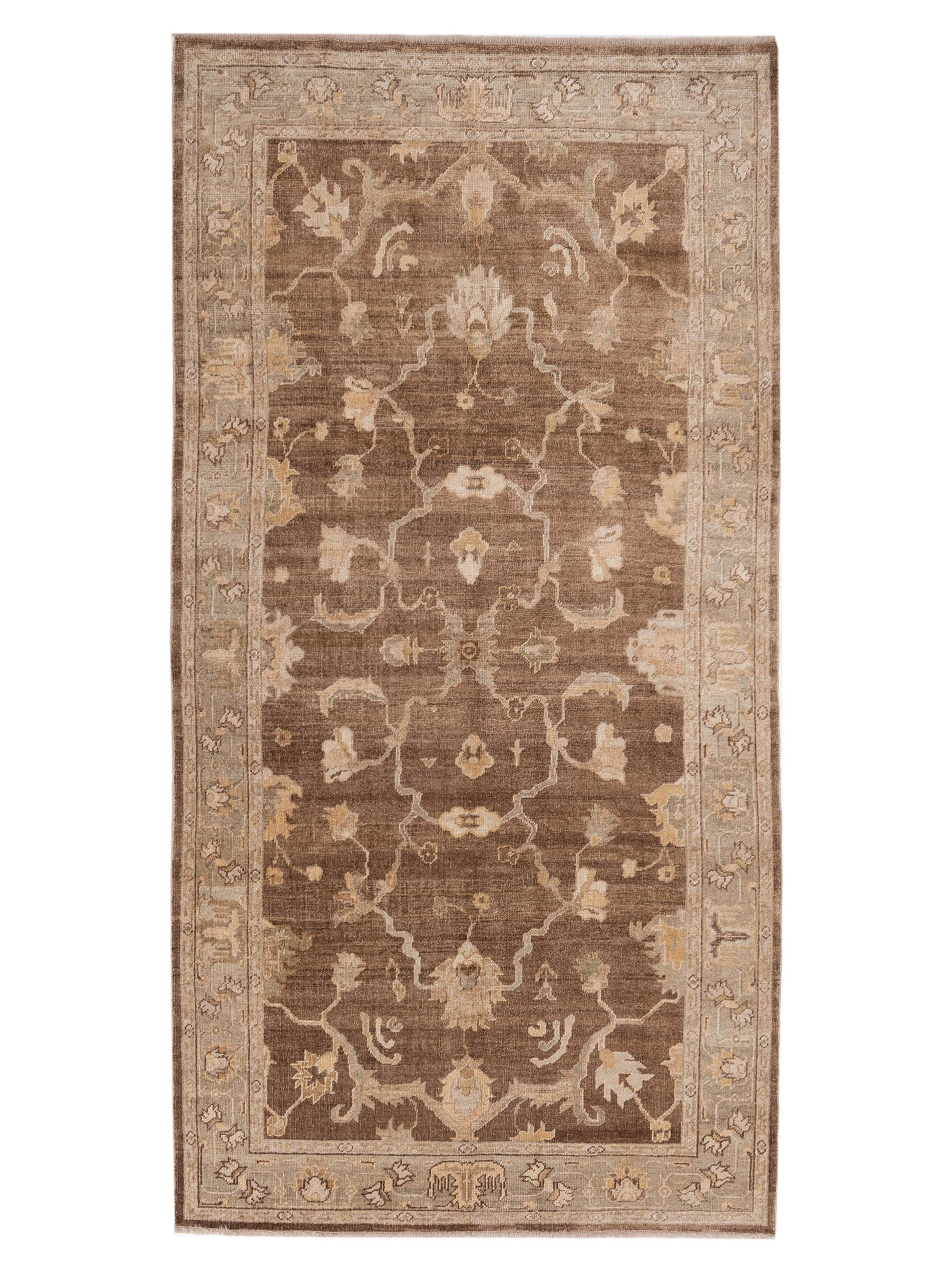 Anadol Angora Oushak  Brown Green Traditional