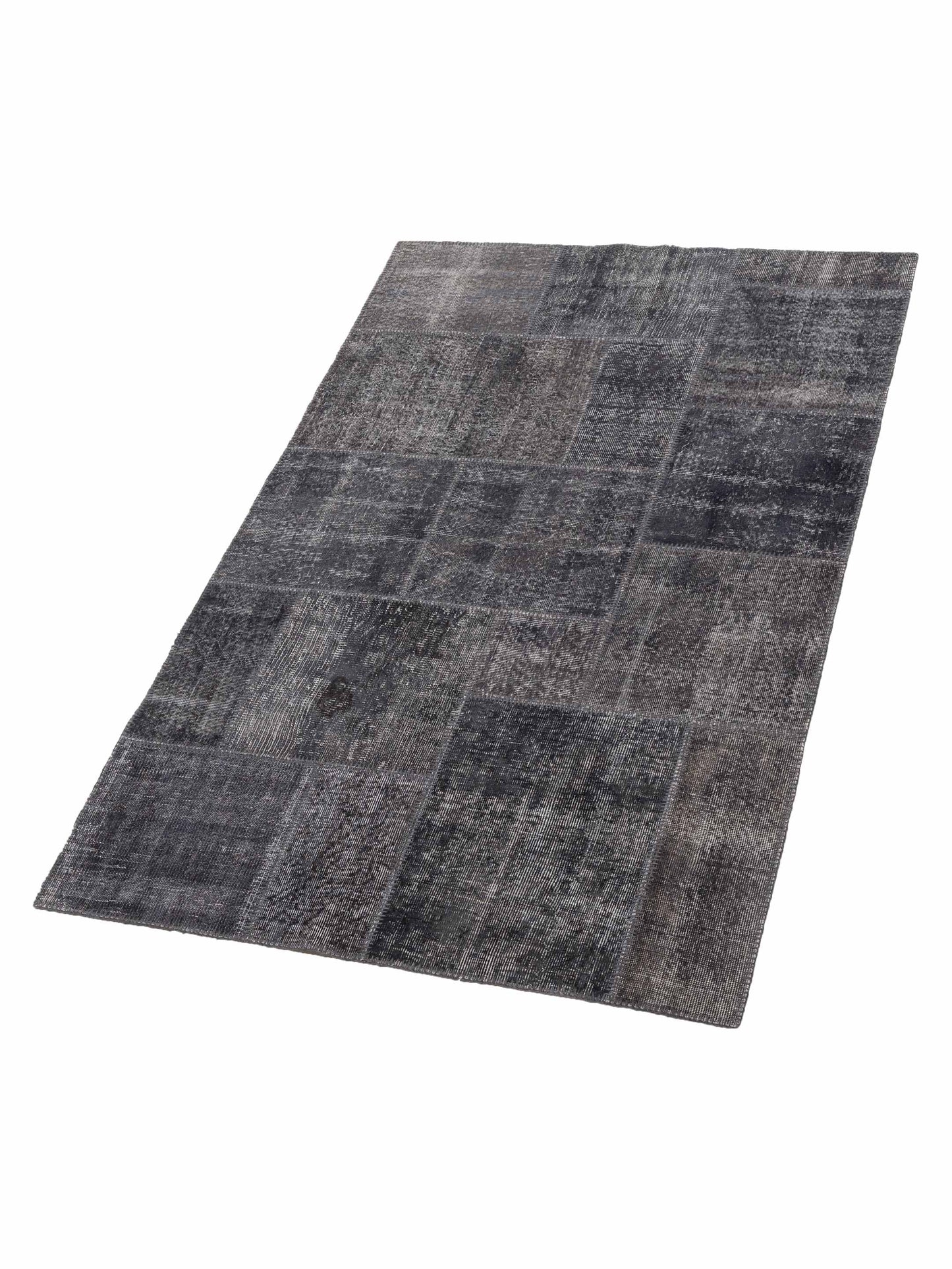 Turkish Vestige Patchwork 131030 Dark Gray Dark Gray 5x7.10 Hand Knotted Rug