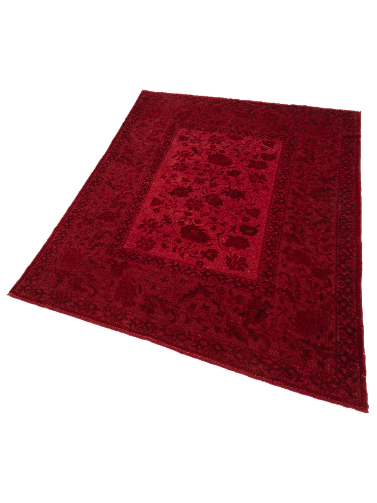 Vintage 108989 Red 6.9x8.3 Hand Knotted Rug