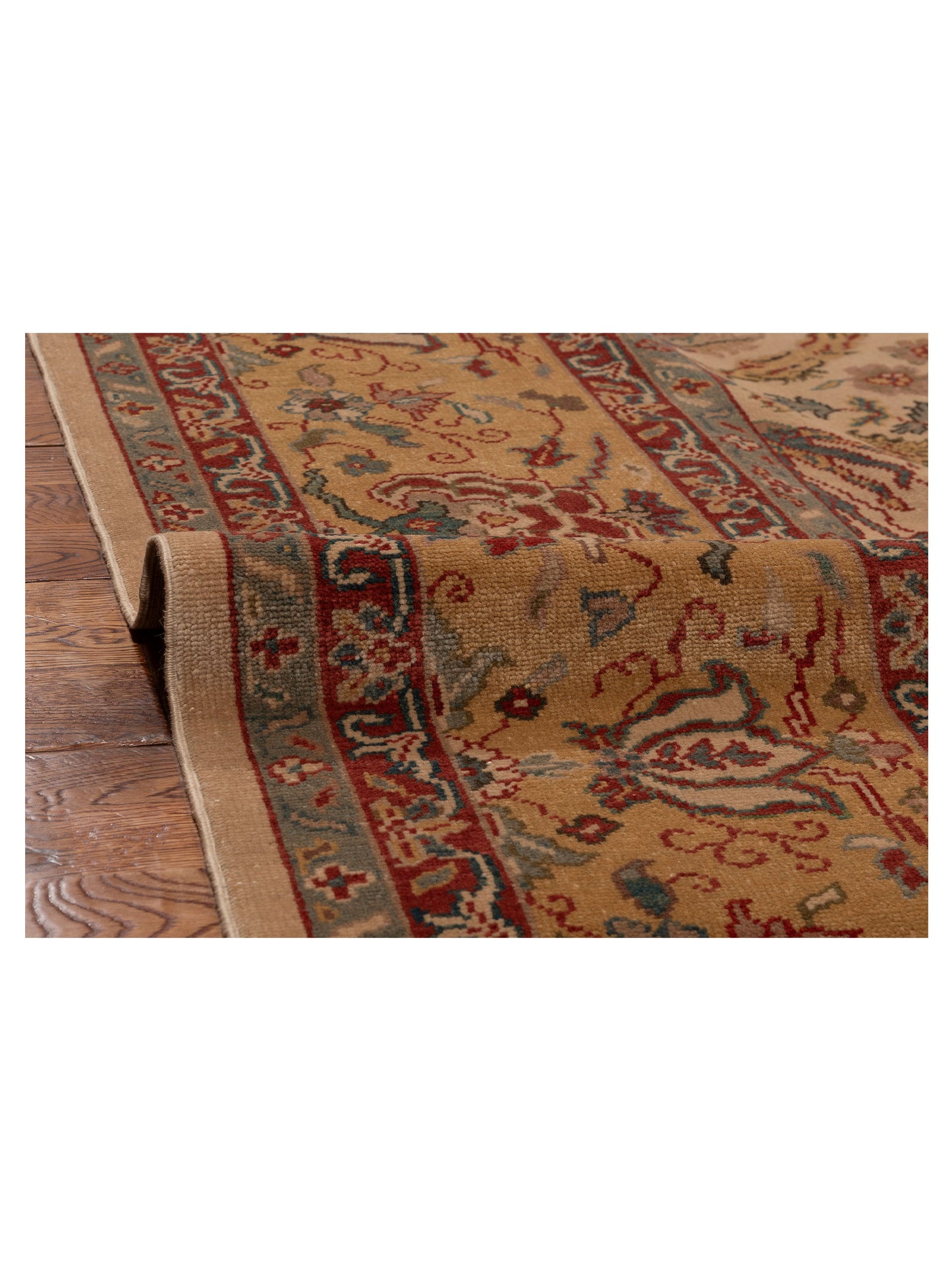 Antique Loom 107947 Beige Gold 10.3x13.8 Hand Knotted Rug