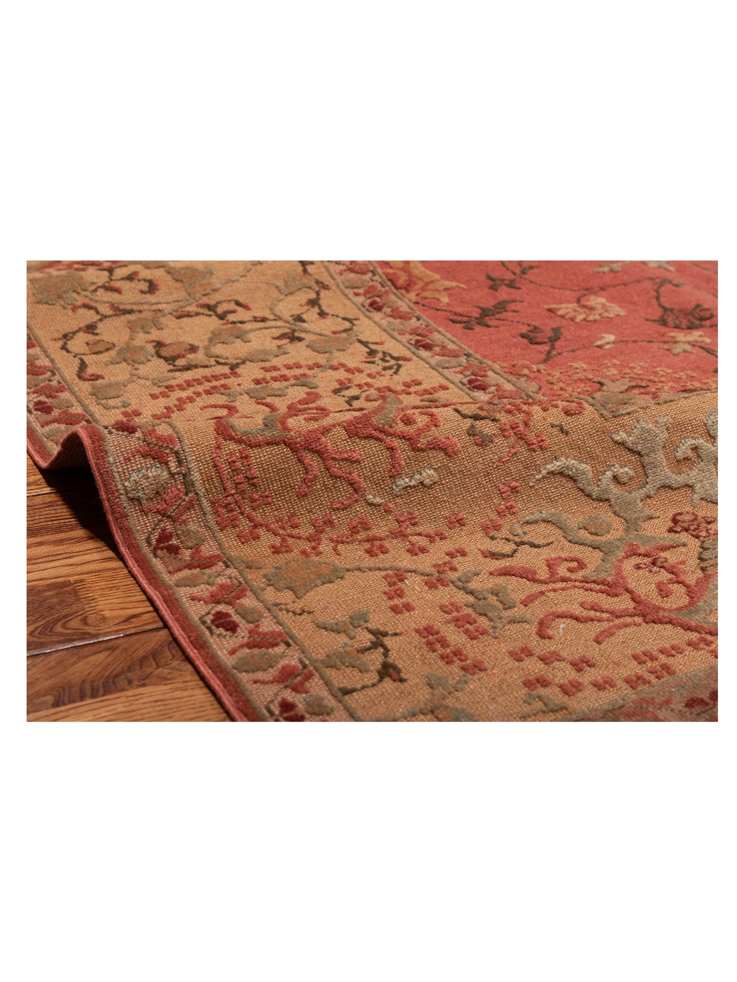 Antique Loom 117153 Pink Gold 9.3x1.10 Hand Knotted Rug