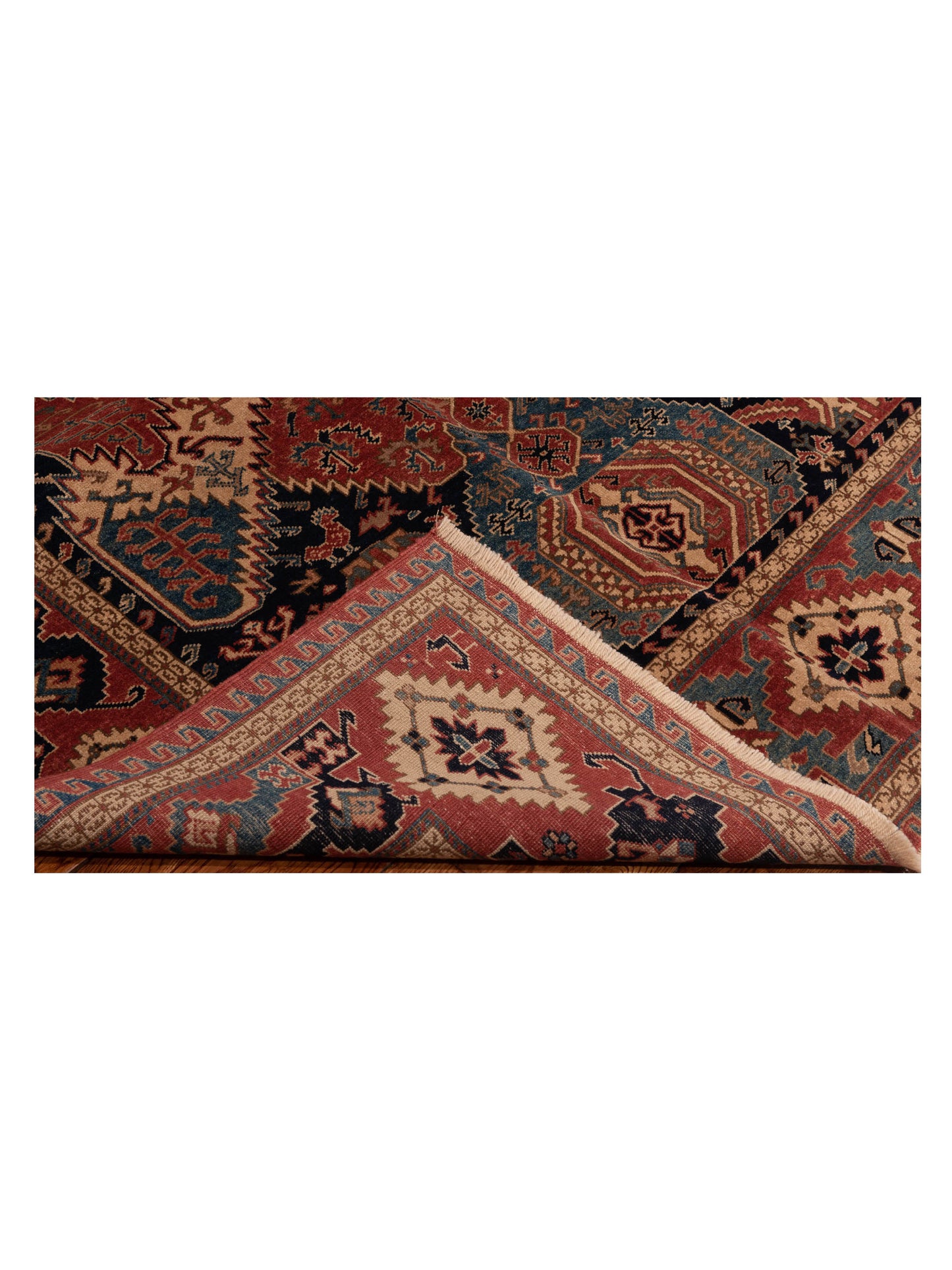 Antique Loom 147357 Navy Red 5.10x8.6 Hand Knotted Rug