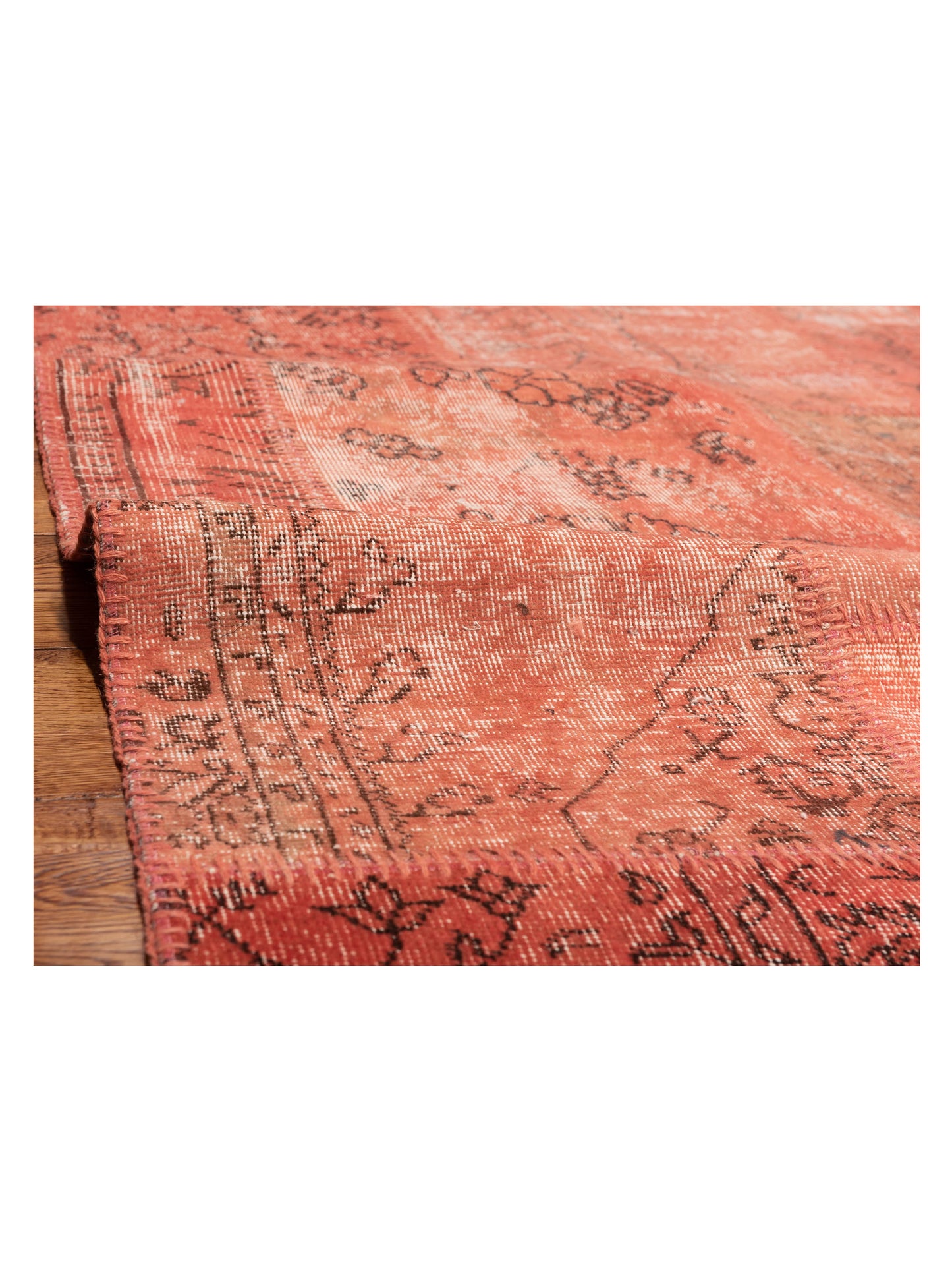 Turkish Vestige Patchwork 140558 Orange 8.1x10 Hand Knotted Rug