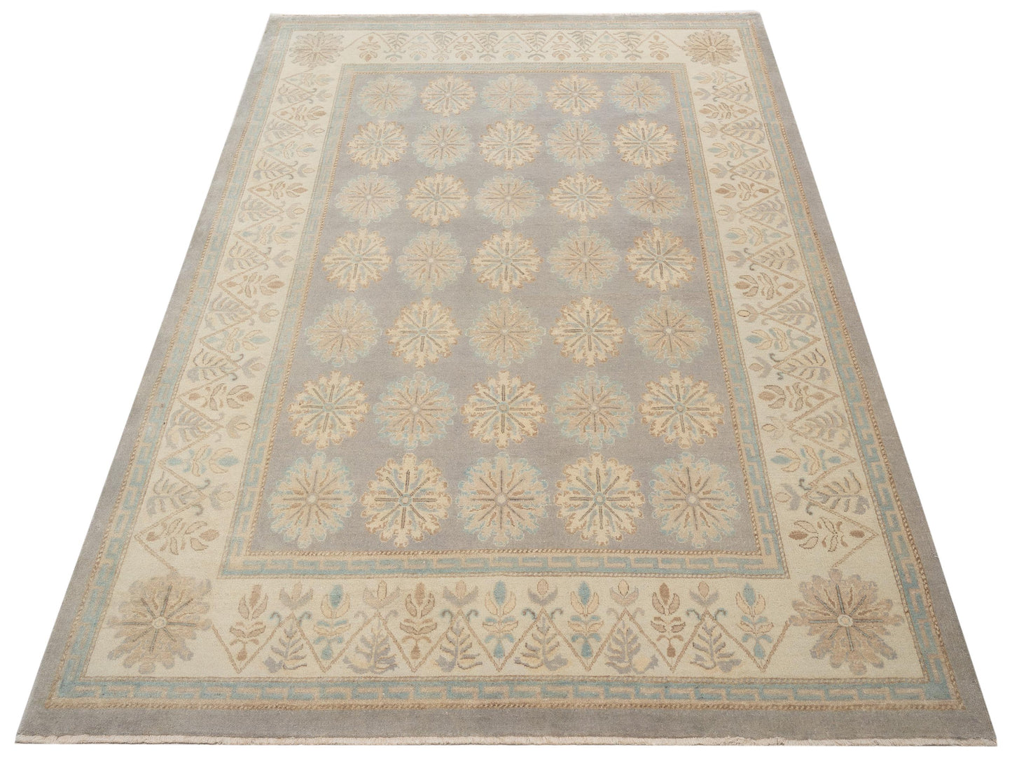 Stella 124396 Gray Ivory 7.10x10.1 Hand Knotted Rug