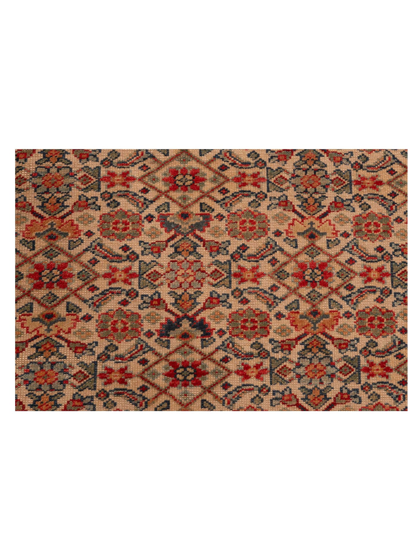 Antique Loom 147390 Ivory Sage Green 6.9x8.4 Hand Knotted Rug
