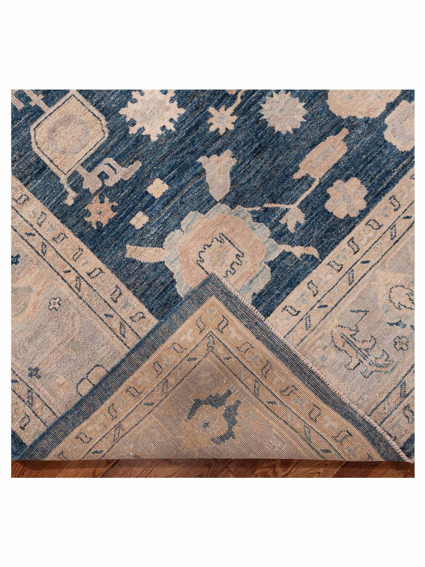 Anadol Oushak 156026 Blue Silver 9x11.10 Hand Knotted Rug