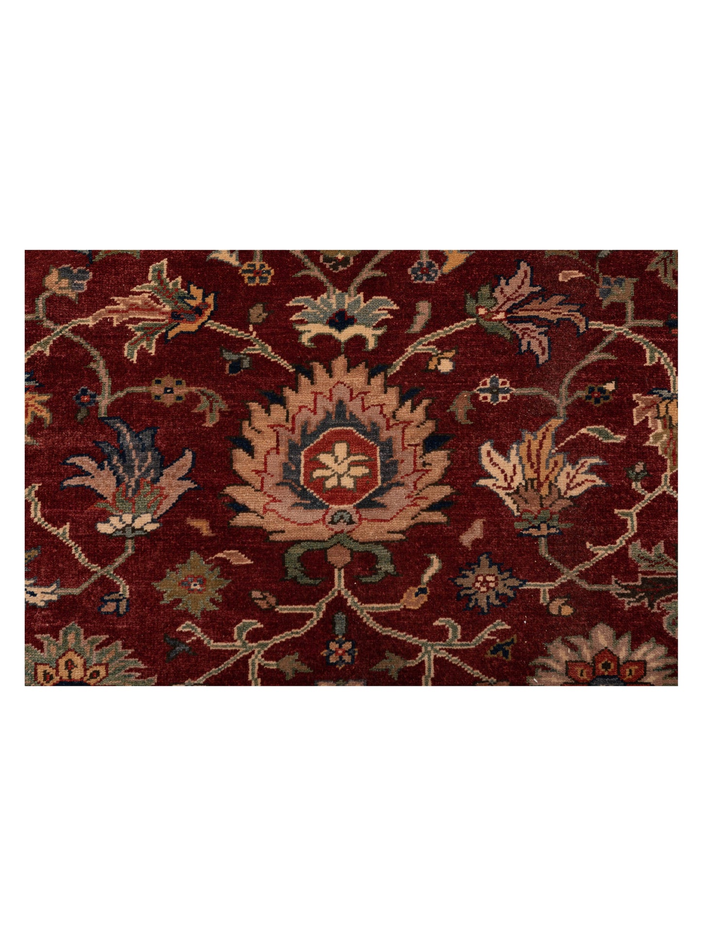 Antique Loom 104399 Red Navy 14.2x14.3 Hand Knotted Rug