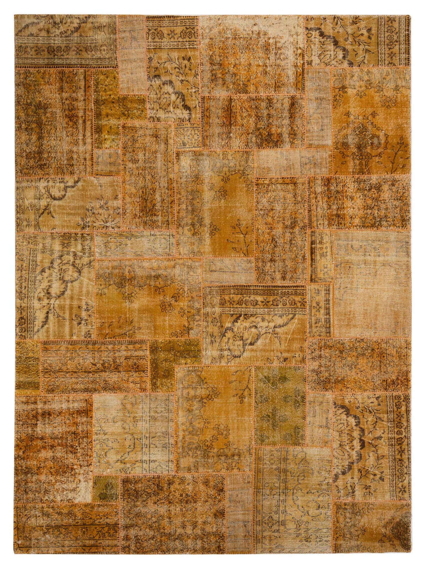 Pasha Turkish Vestige Patchwork  Yellow  Contemporary