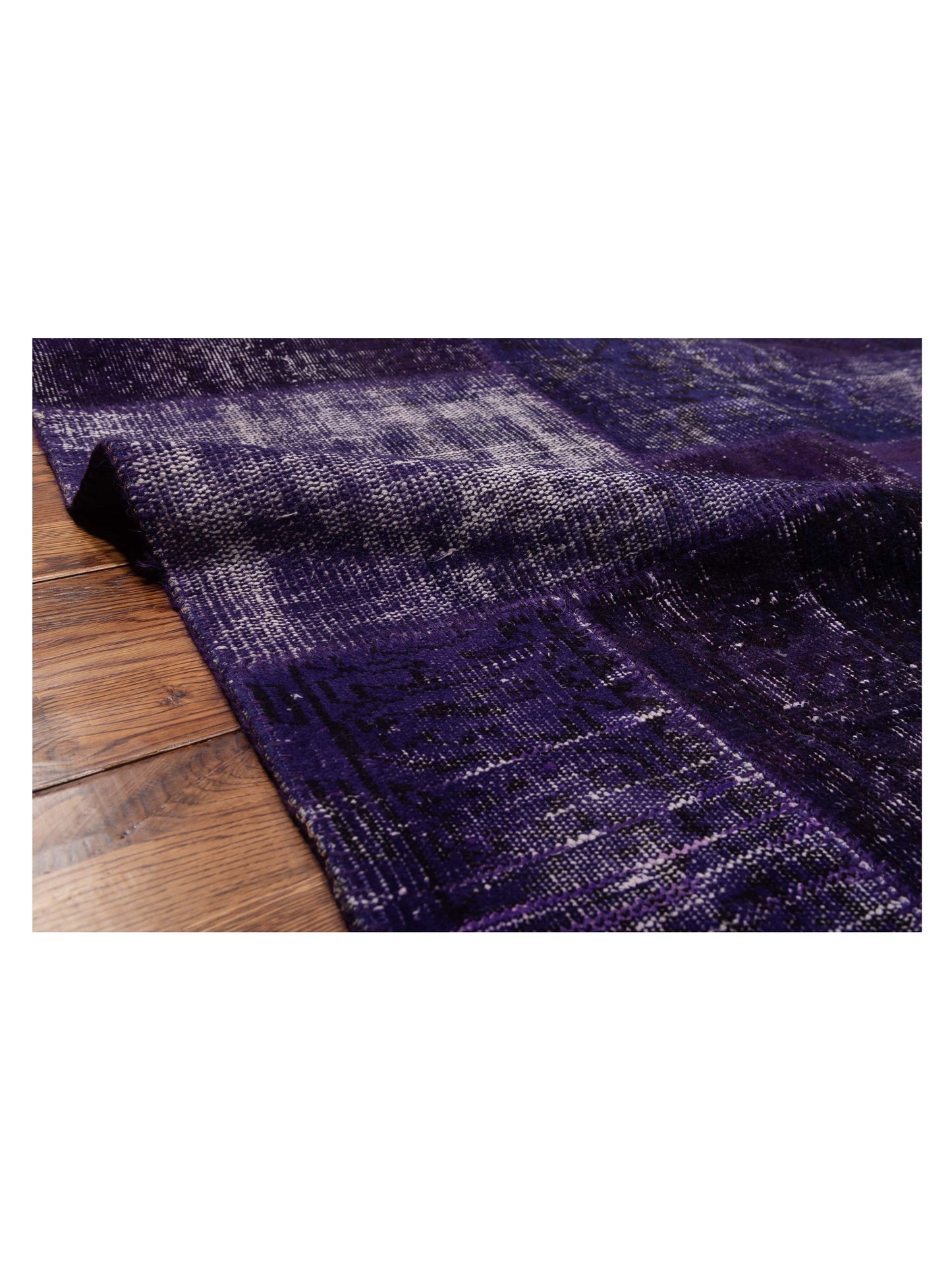 Turkish Vestige Patchwork 111918 Purple 8.2x9.8 Hand Knotted Rug