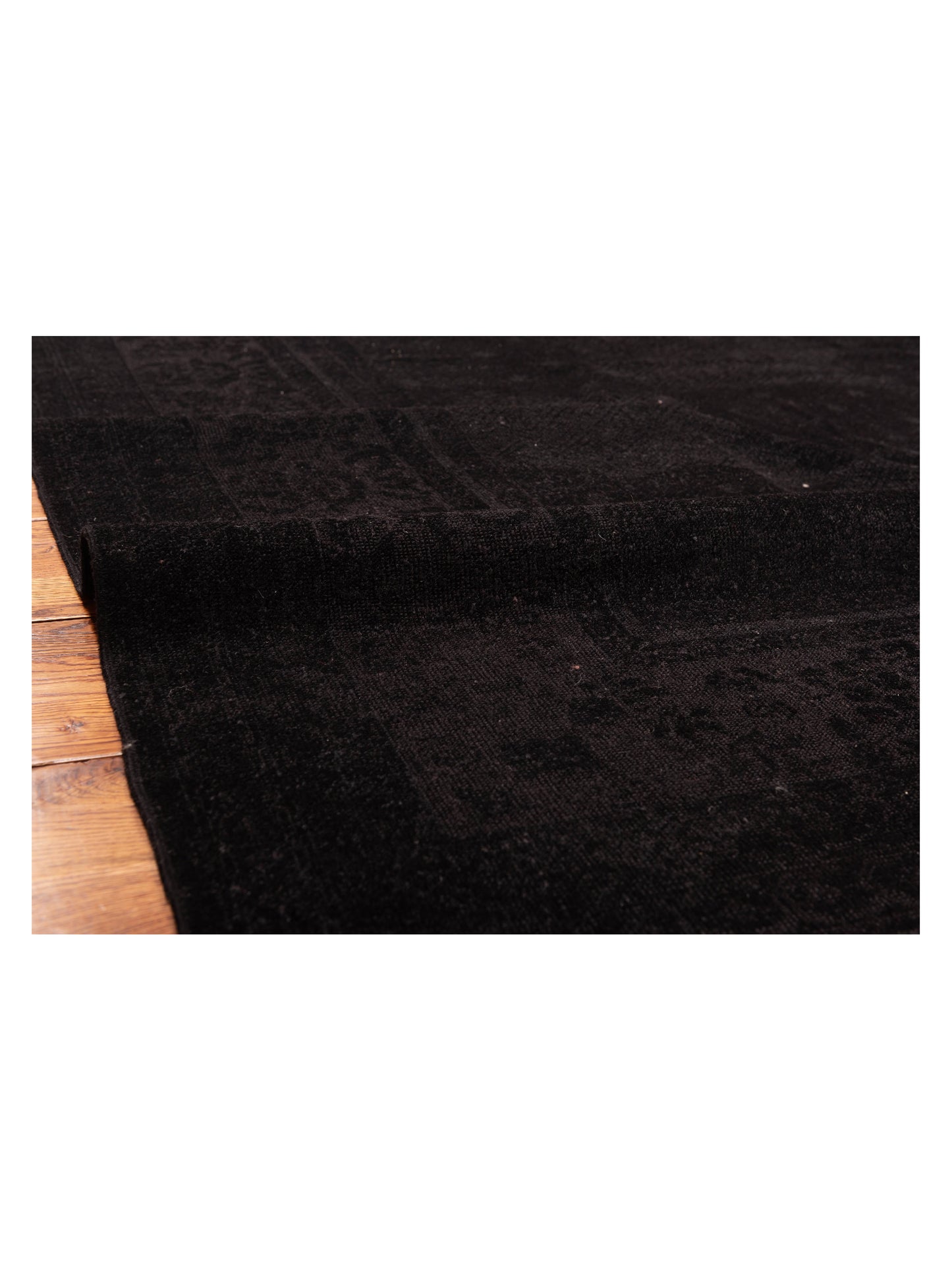 Vintage 108913 Black 6.10x8.6 Hand Knotted Rug