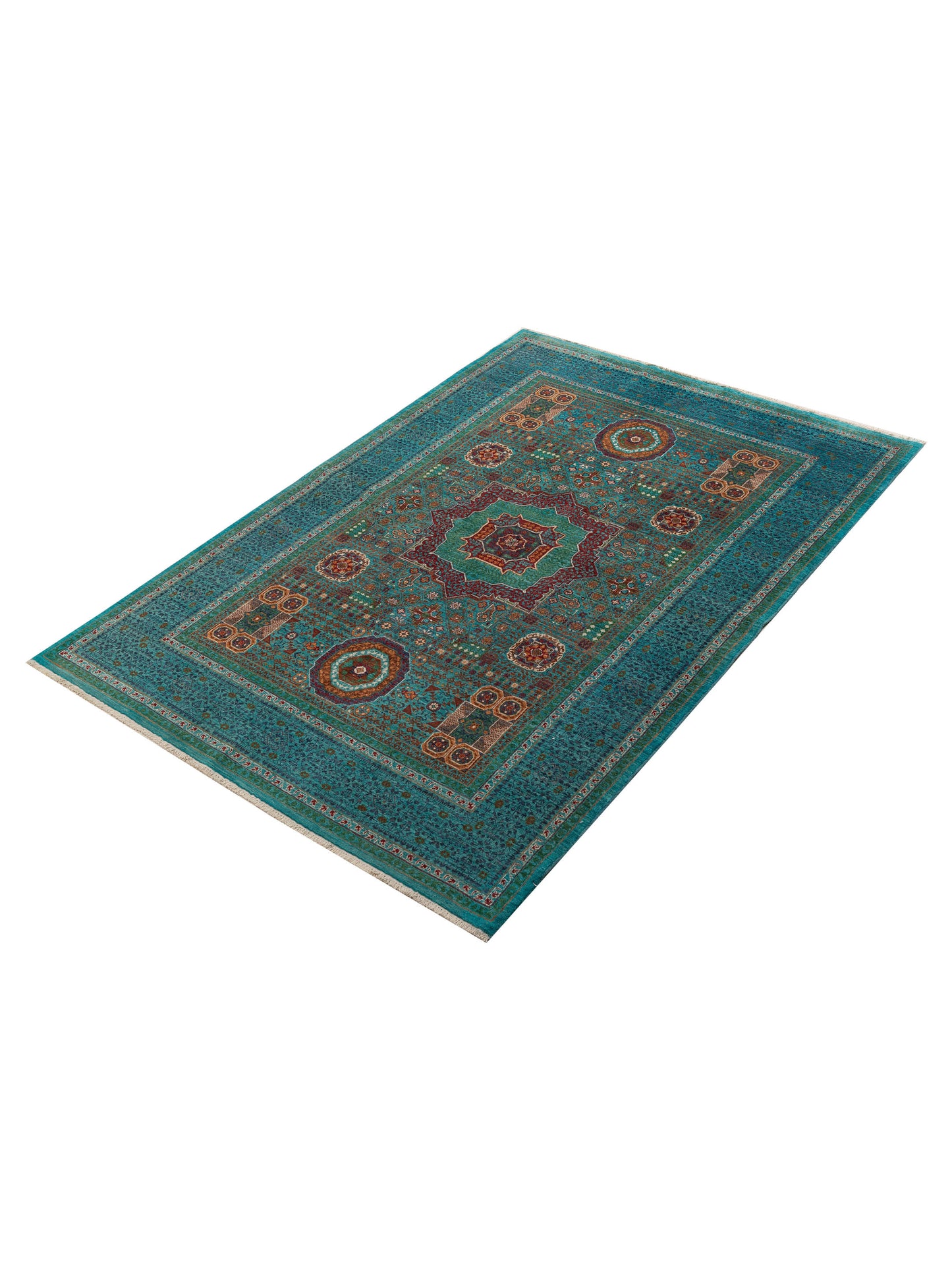 Artisan Mamluk 154725 Blue Blue 5.10x8.5 Hand Knotted Rug