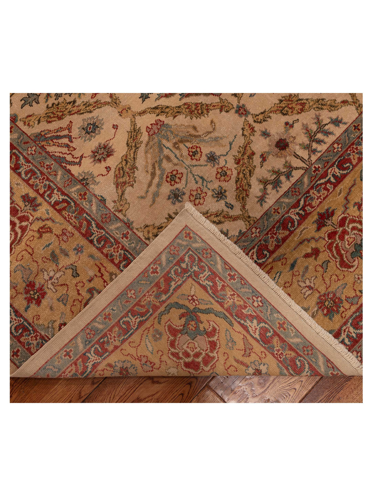 Antique Loom 107947 Beige Gold 10.3x13.8 Hand Knotted Rug