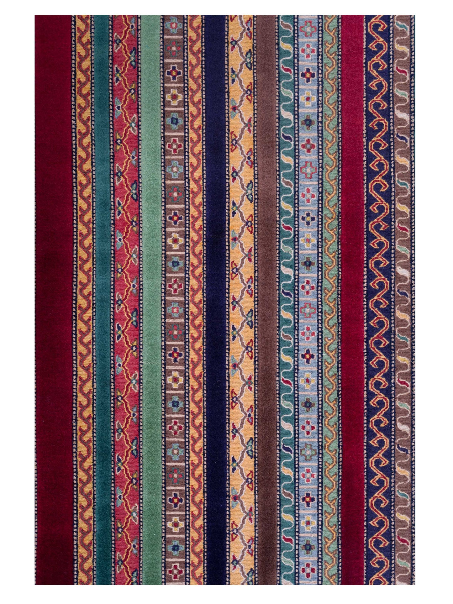 Shawl 127559 Multi 3.11x5.9 Hand Knotted Rug