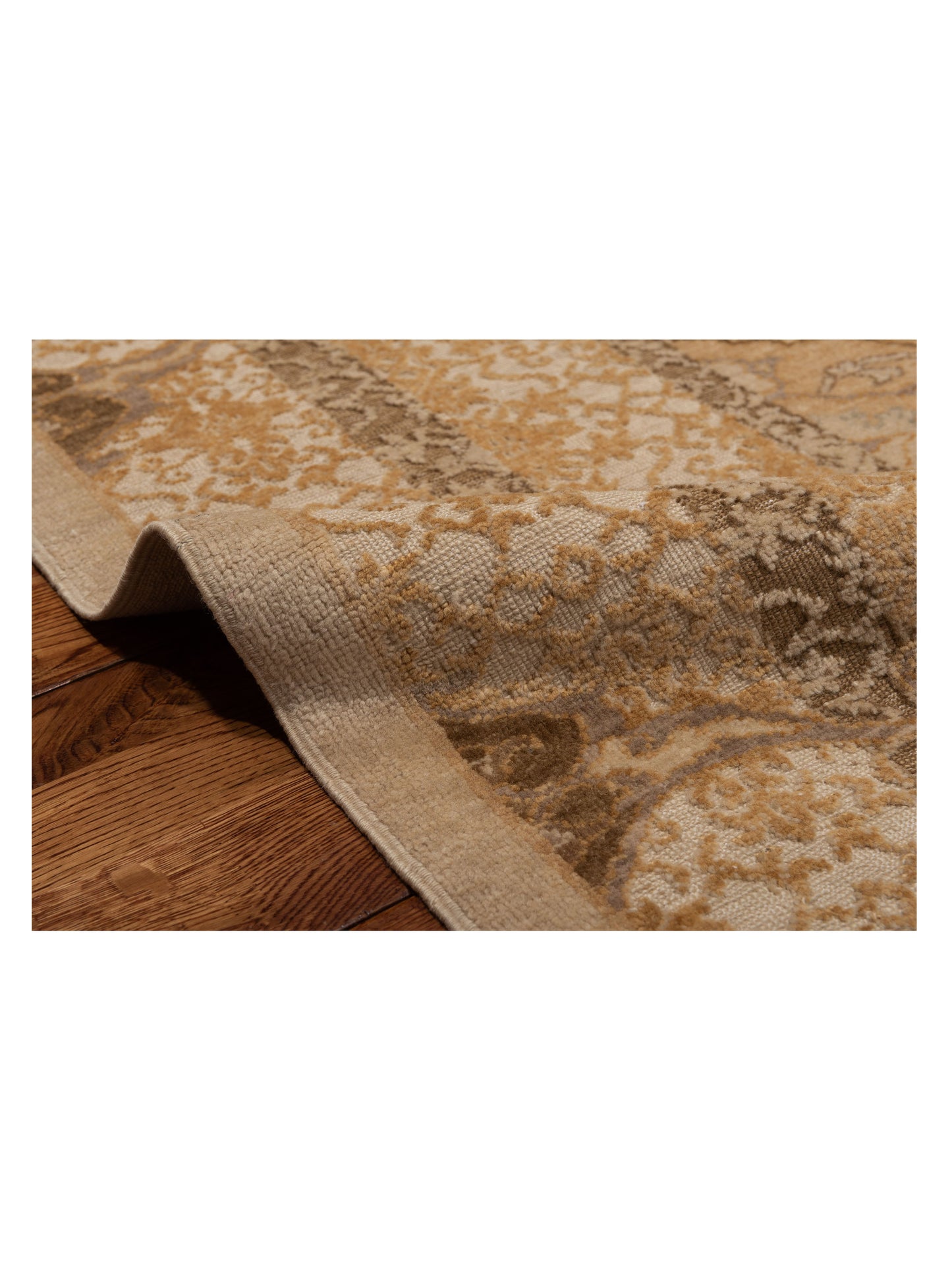 Angora Oushak 141296 Ivory Gold 8.4x9.6 Hand Knotted Rug