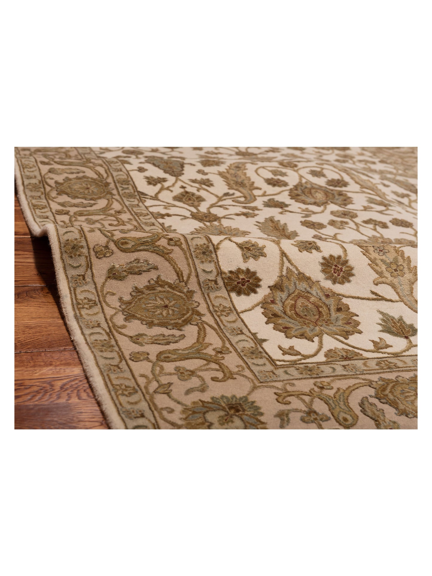 Imperial Silk 121038 Ivory Beige 4.1x6.6 Hand Knotted Rug