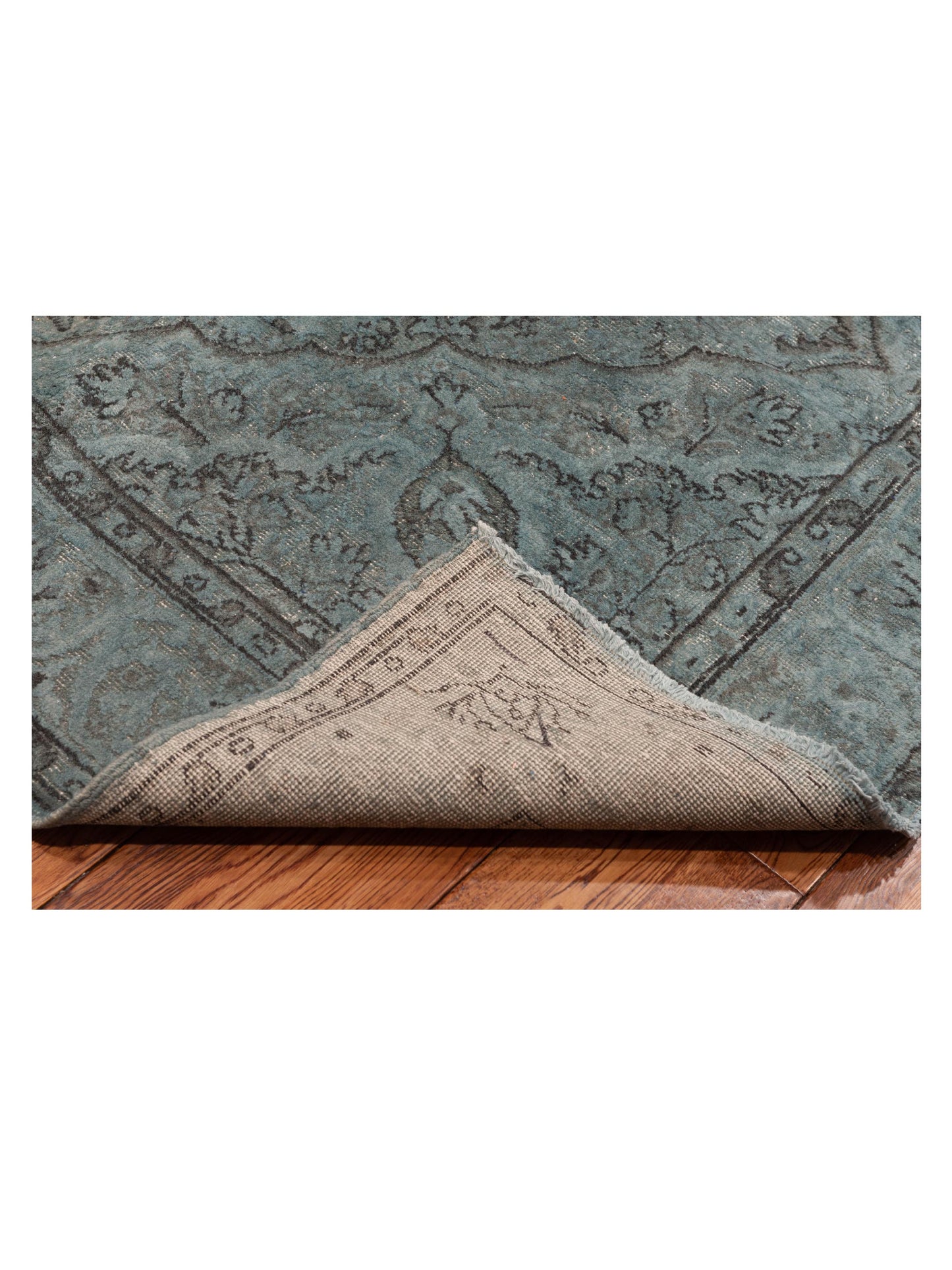 Vintage 114646 Blue 6.10x9.5 Hand Knotted Rug