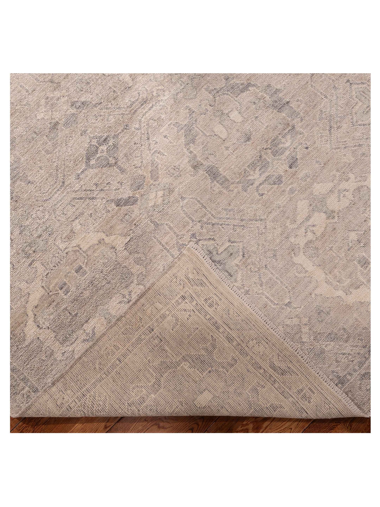 Angora Oushak 156101 Gray Gray 7.8x9.5 Hand Knotted Rug