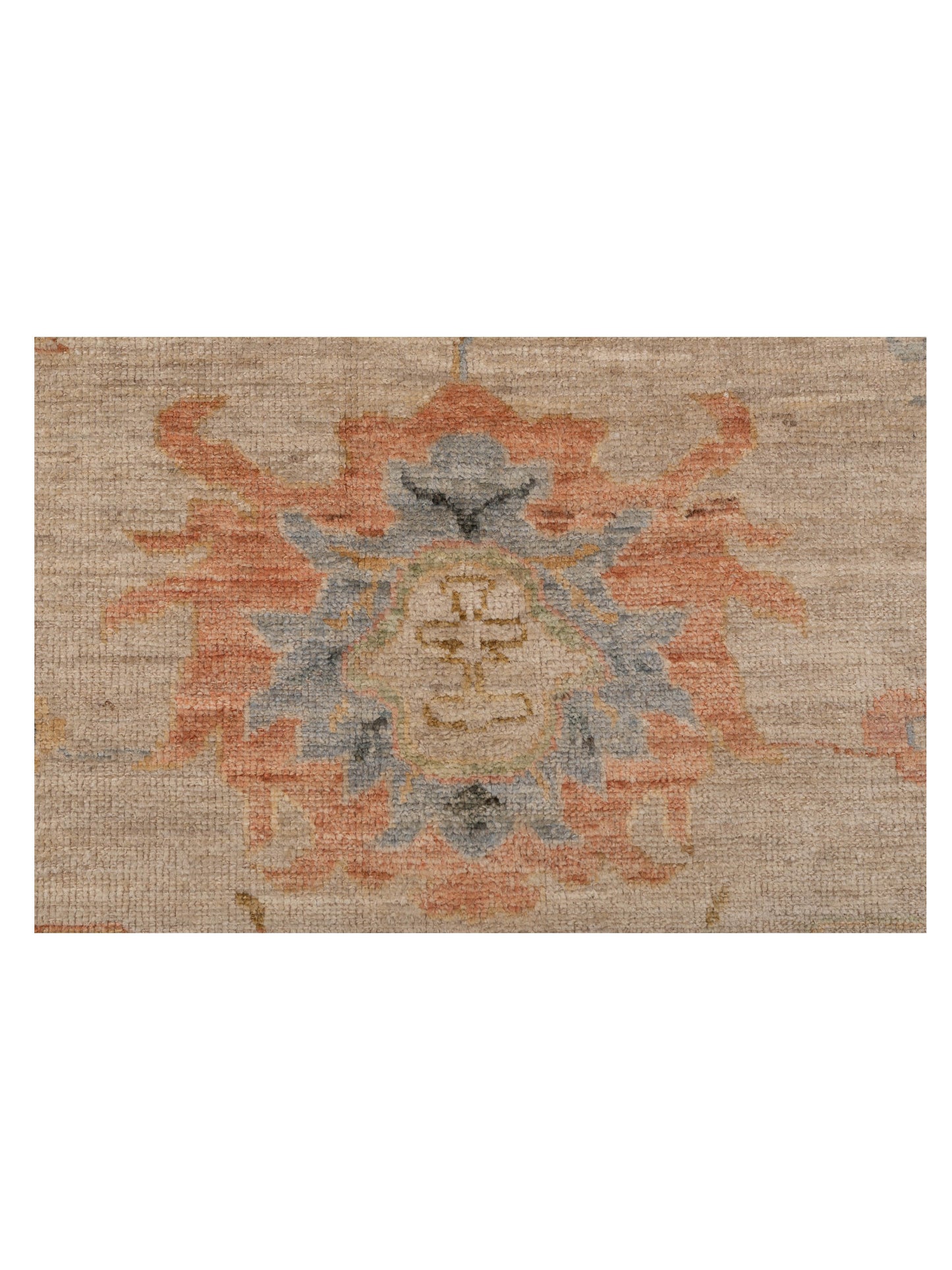 Angora Oushak 149316 Beige Light Brown 11.11x17.4 Hand Knotted Rug