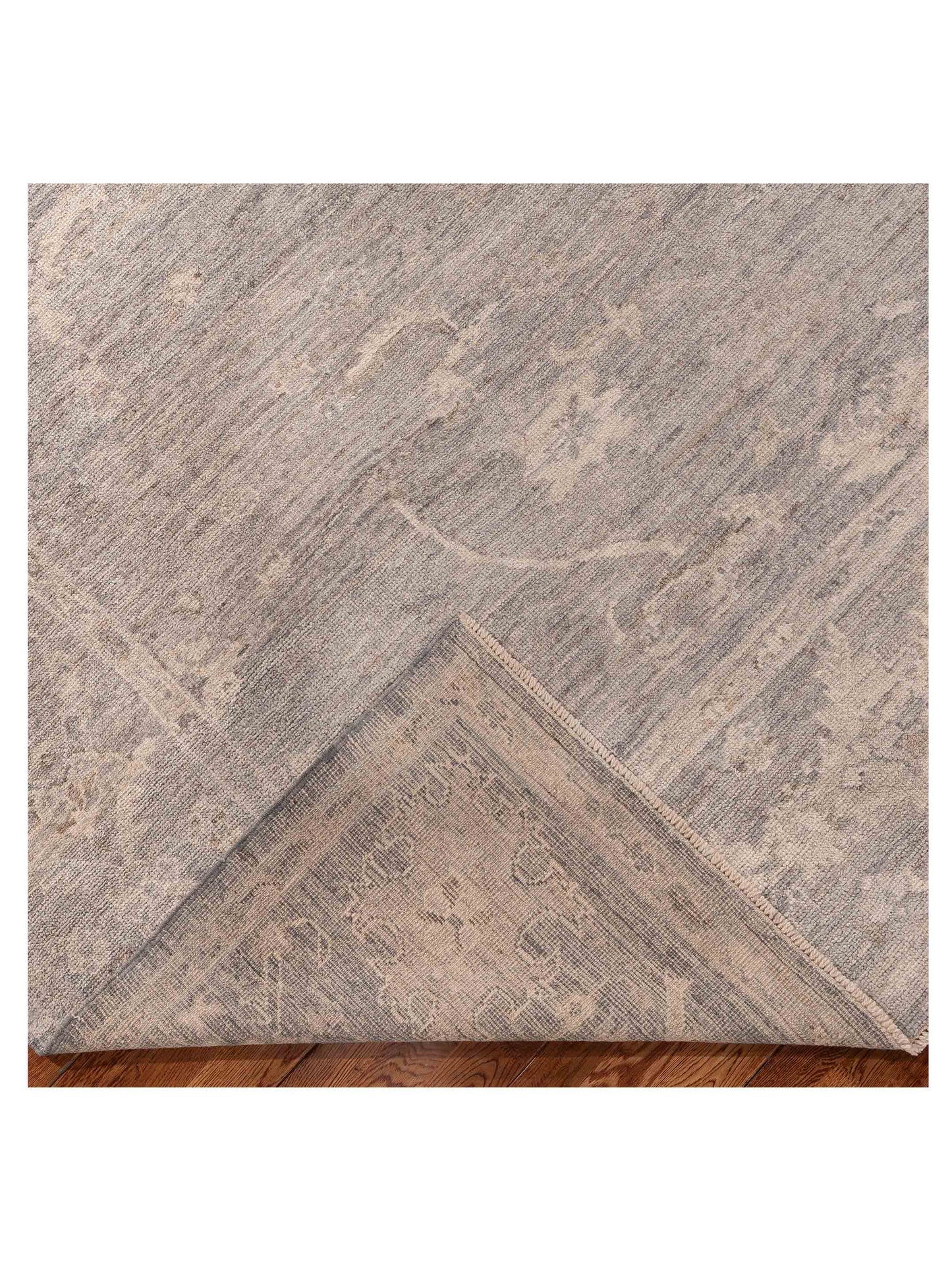 Angora Oushak 156079 Gray Gray 8.11x11.8 Hand Knotted Rug