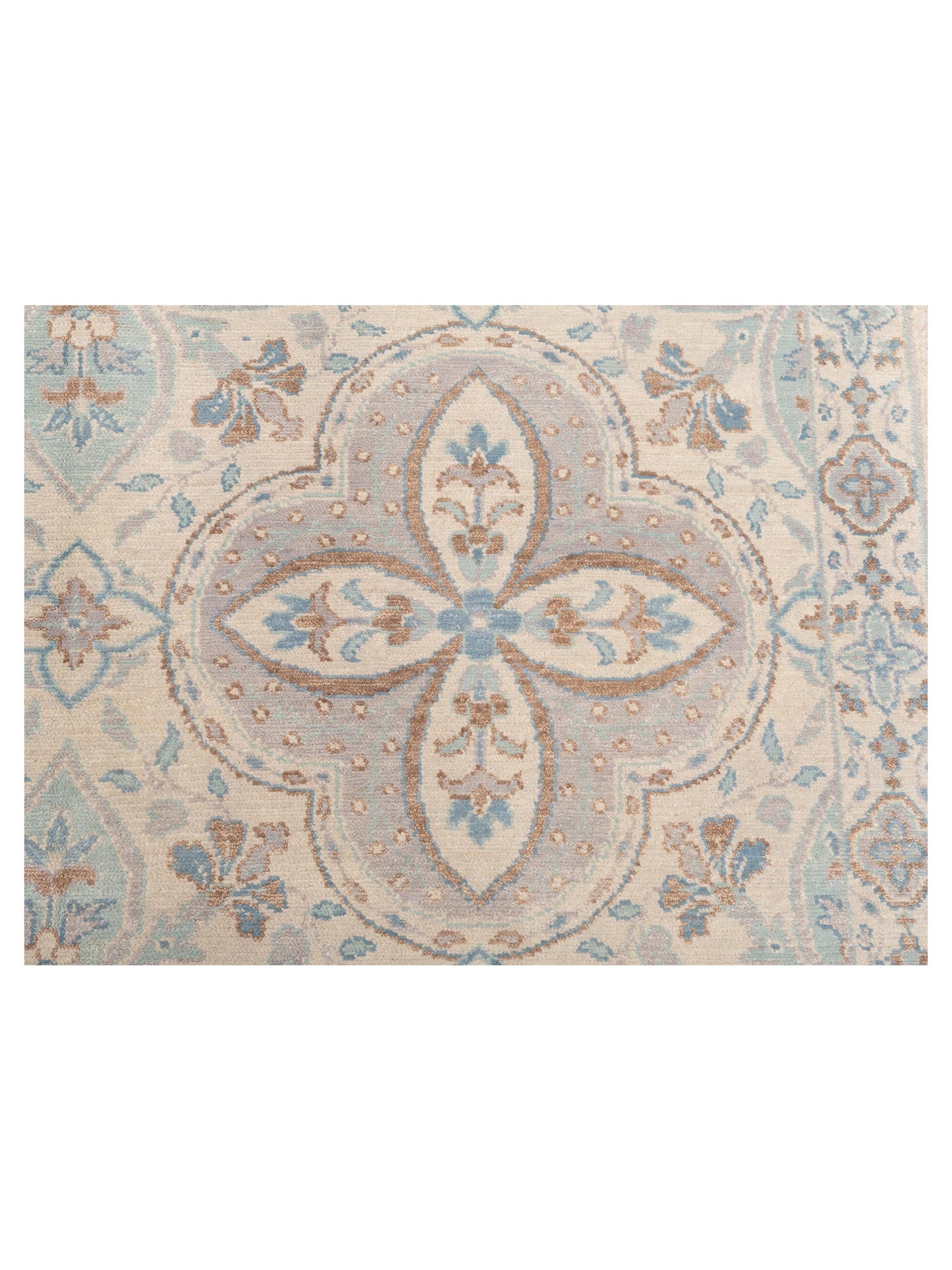 Andalusia 124335 Ivory Blue 6x8.9 Hand Knotted Rug