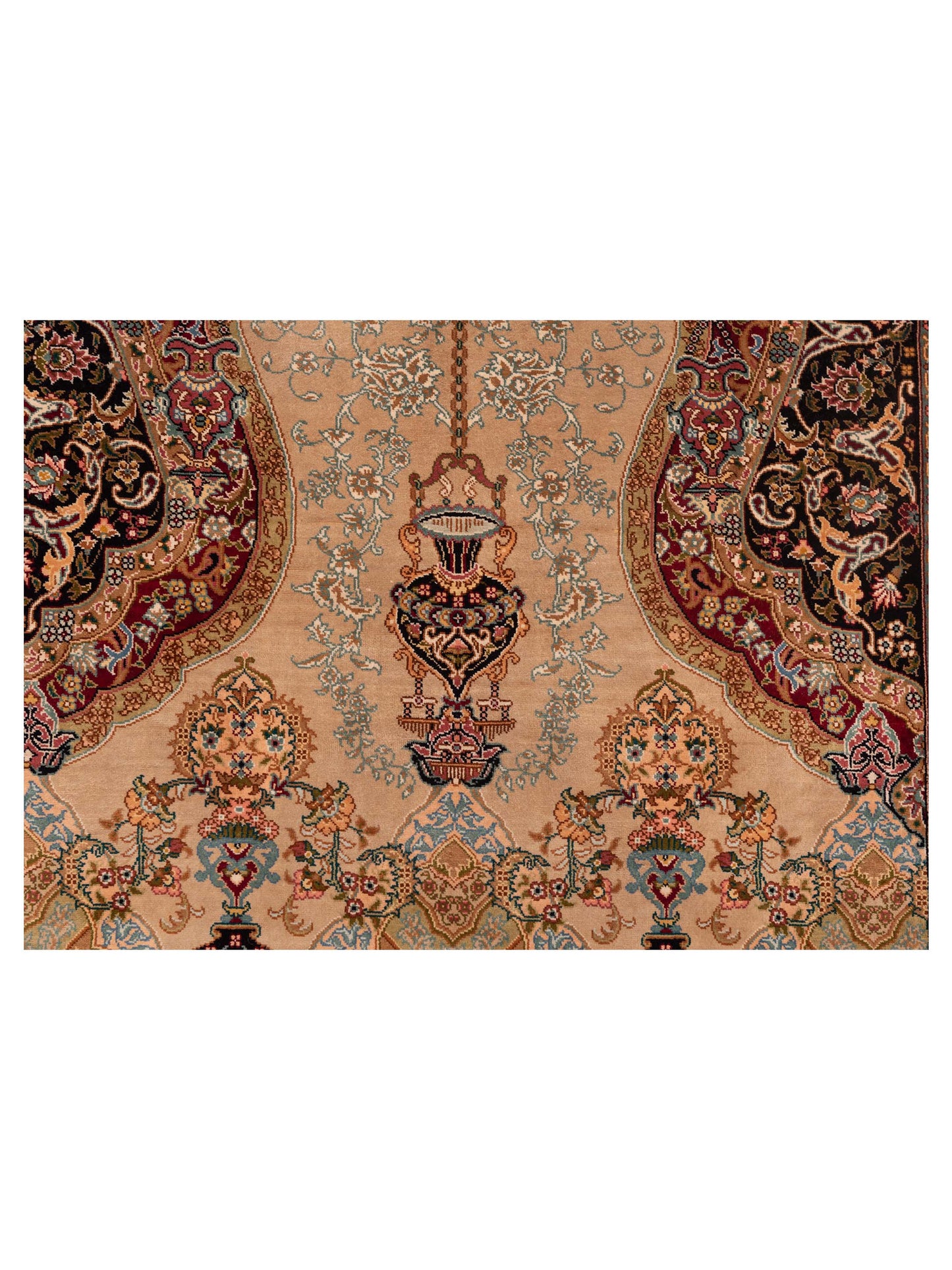 Pure Silk 148708 Red Black 2.9x4 Hand Knotted Rug