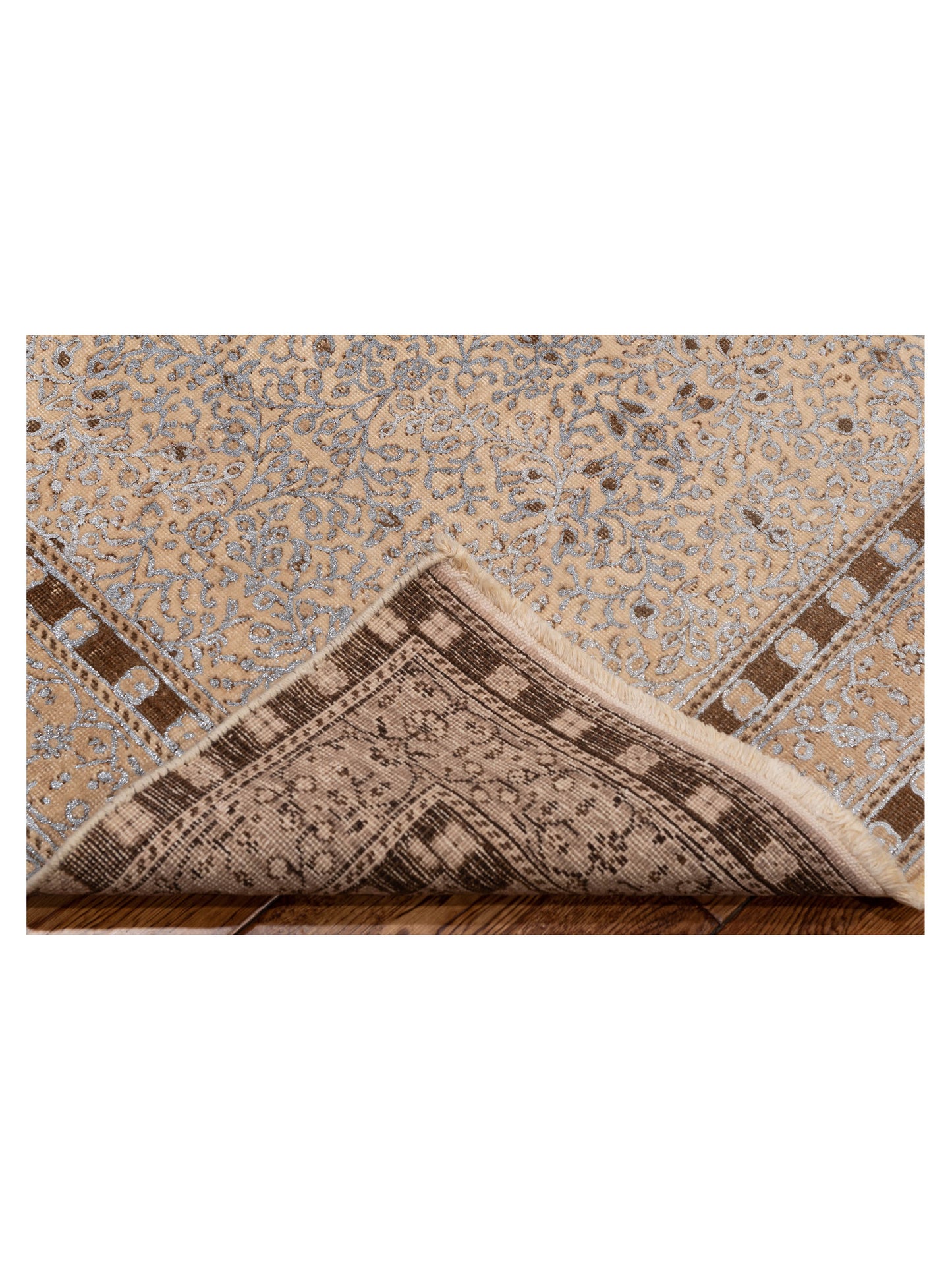 Vintage 108241 Beige 3.8x5.7 Hand Knotted Rug