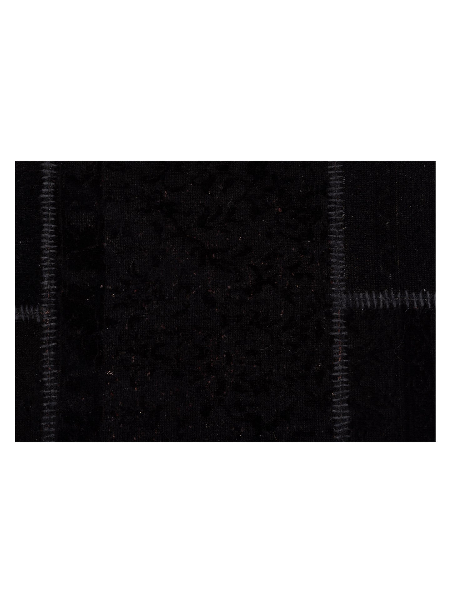 Turkish Vestige Patchwork 109440 Black Black 5.10x7.9 Hand Knotted Rug