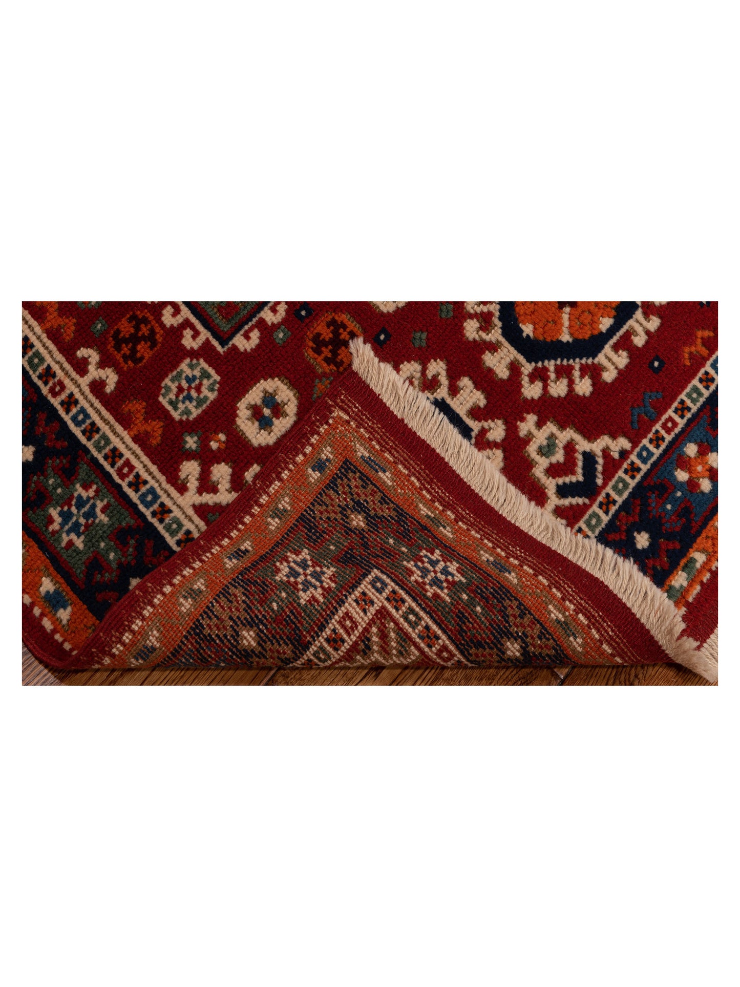 Turkish Shirwan 145207 Red Navy 3.2x4.3 Hand Knotted Rug