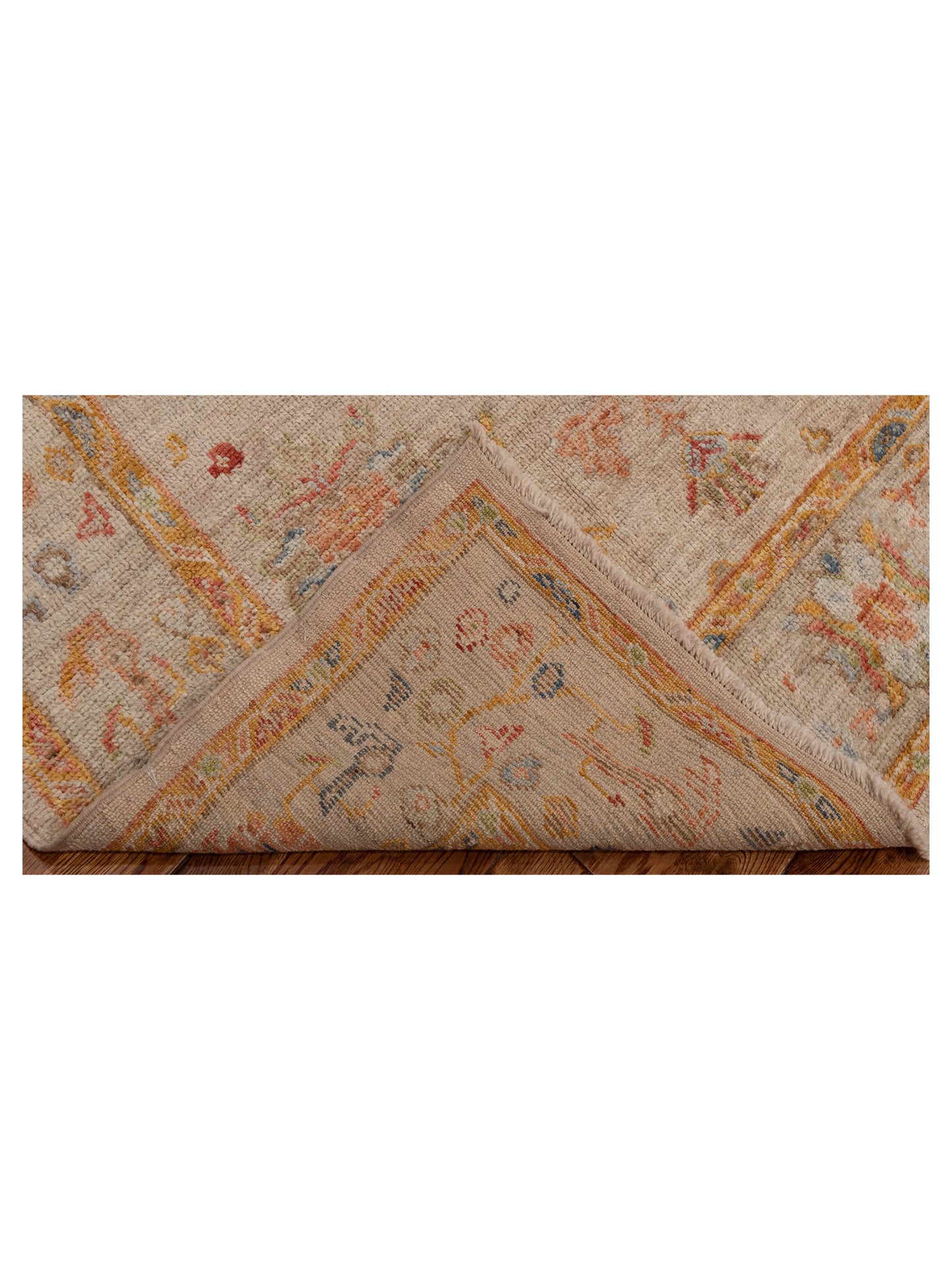 Angora Oushak 150231 Cream Silver 4.10x6.11 Hand Knotted Rug