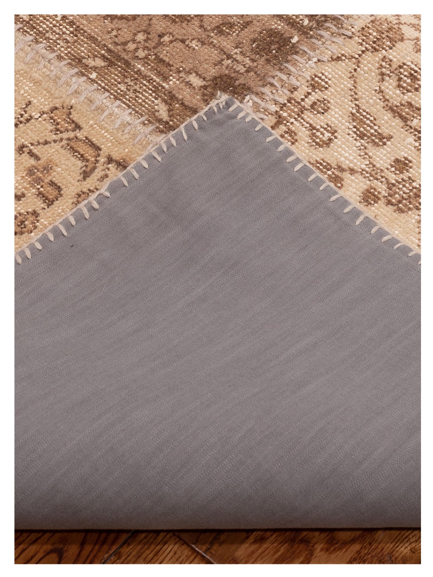 Turkish Vestige Patchwork 109009 Natural 8.3x9.10 Hand Knotted Rug