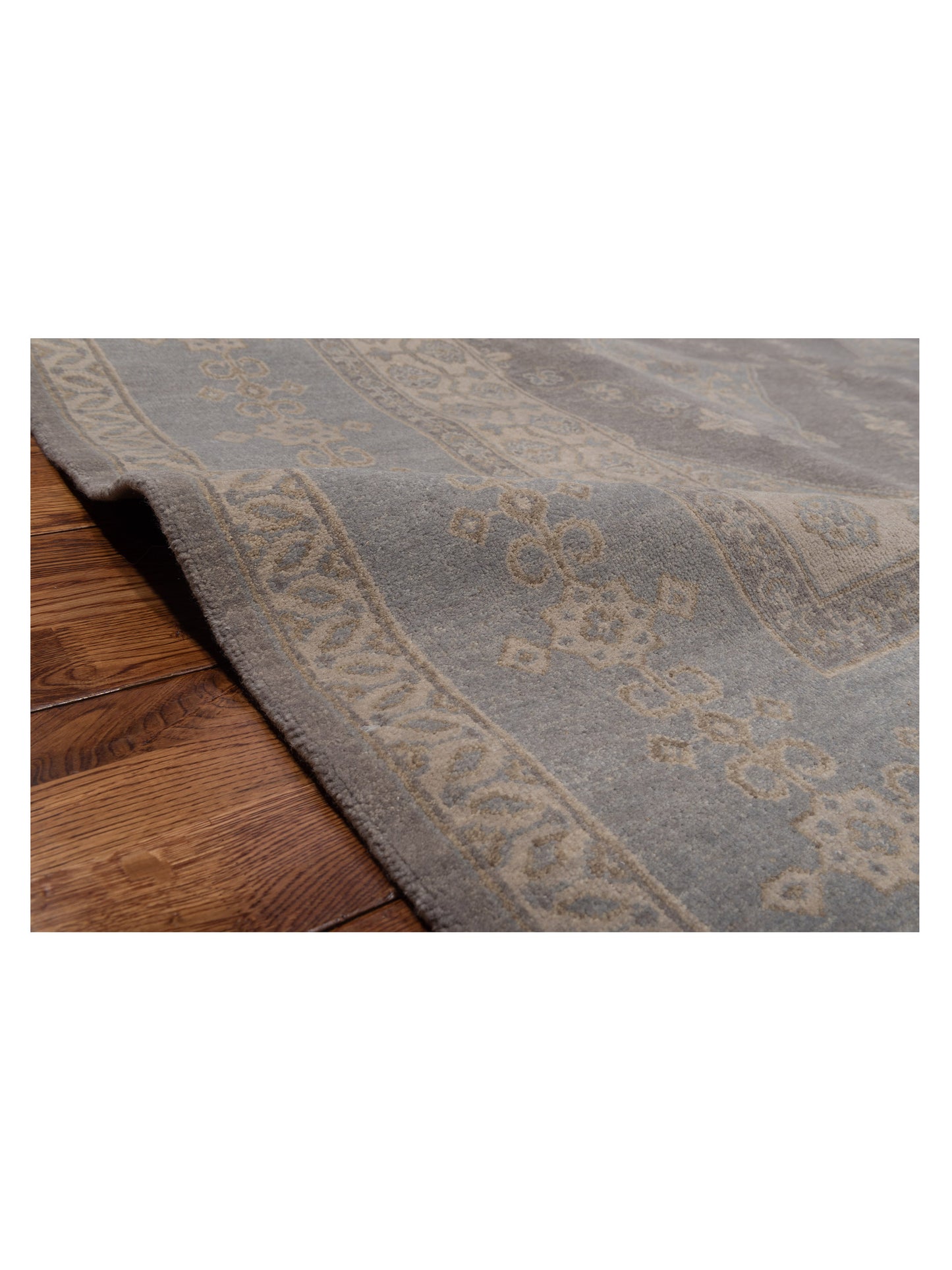 Stella 117062 Gray 8.1x10.1 Hand Knotted Rug