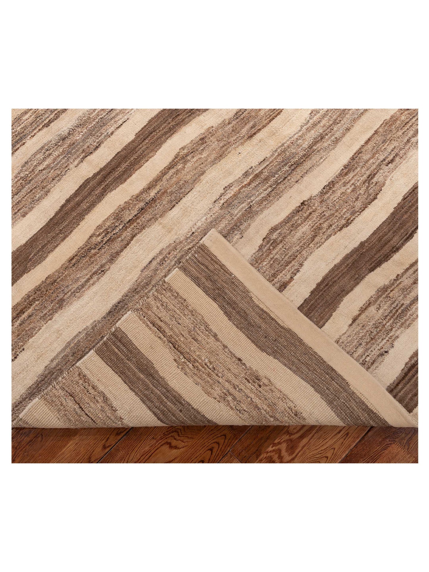 Tibetino 154027 Brown Ivory 6.5x8.3 Hand Knotted Rug