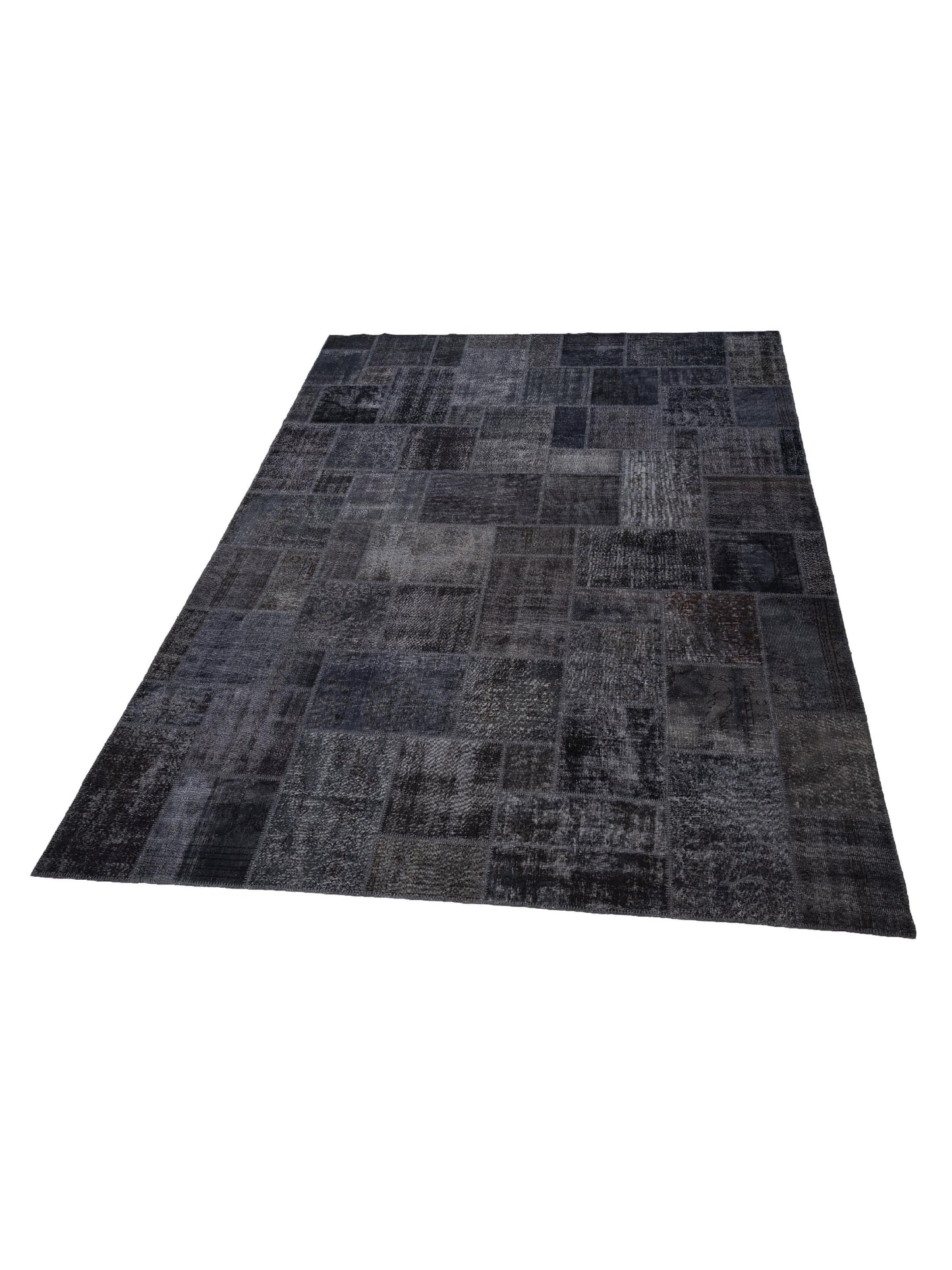 Turkish Vestige Patchwork 129333 Charcoal 12x15 Hand Knotted Rug