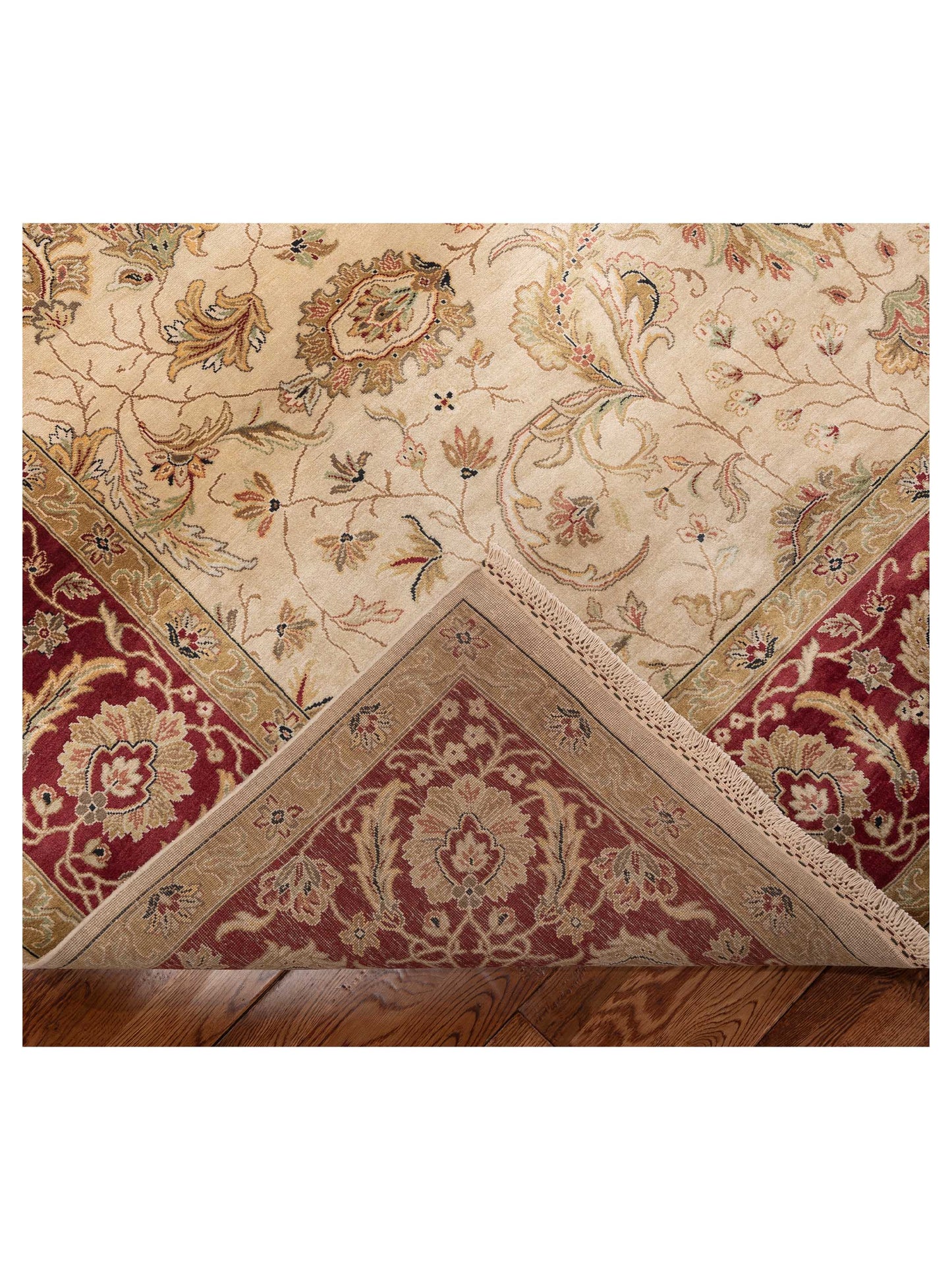 Imperial Silk 153486 Ivory Ivory 8x10 Hand Knotted Rug