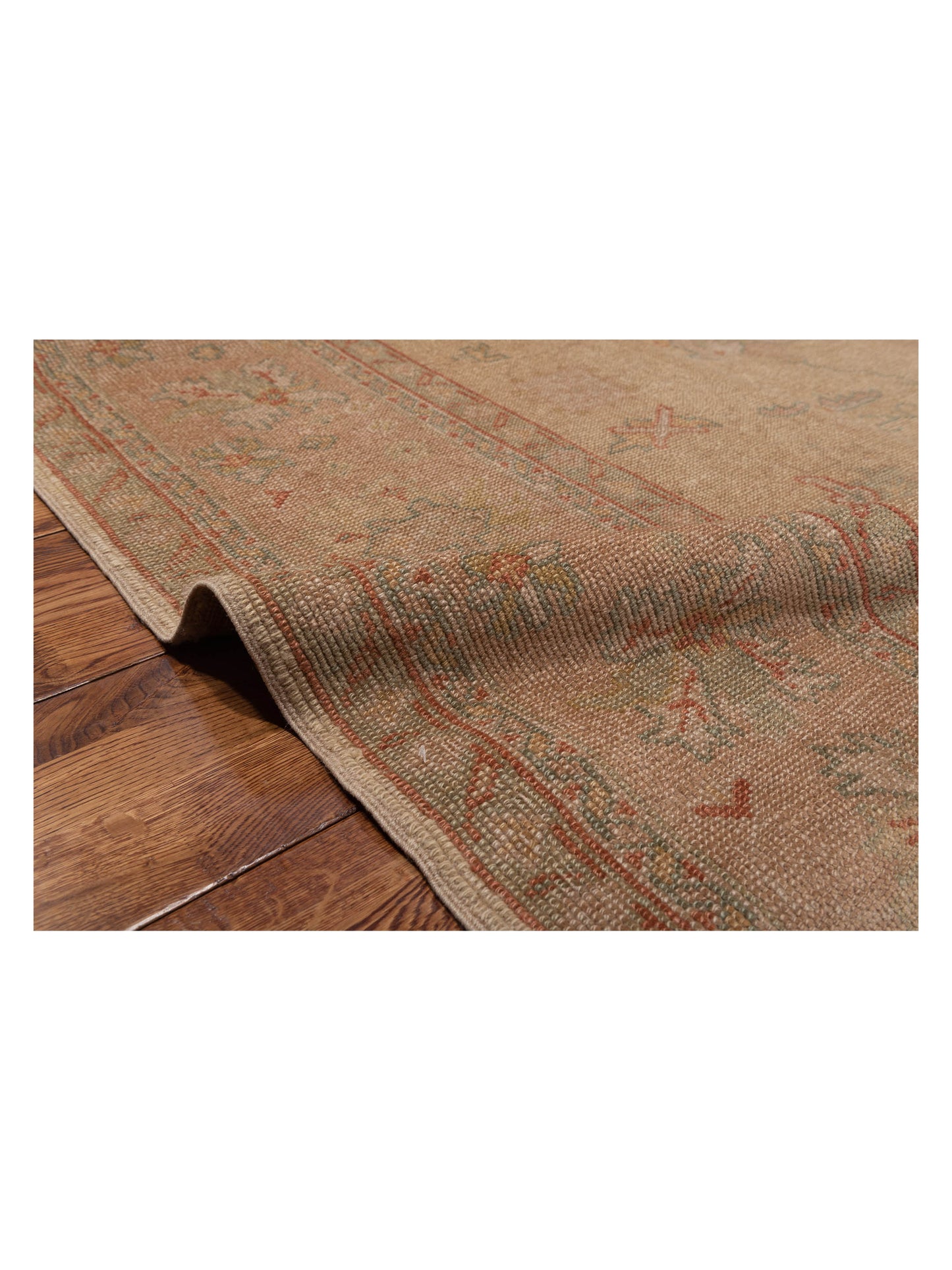 Anadol Oushak 74789 Cream Pink 8.5x10.2 Hand Knotted Rug